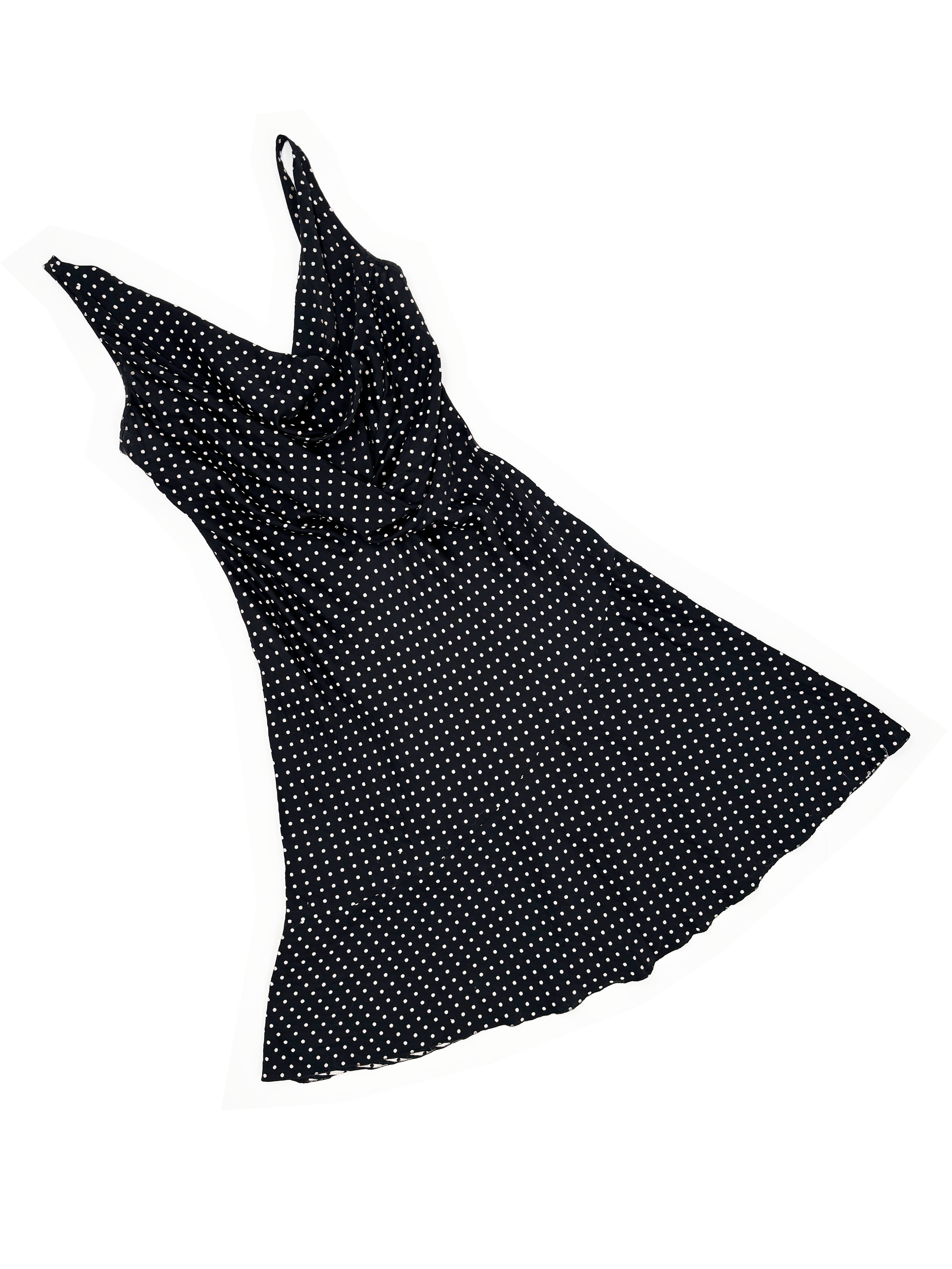 Moschino bias cut dot pattern dress