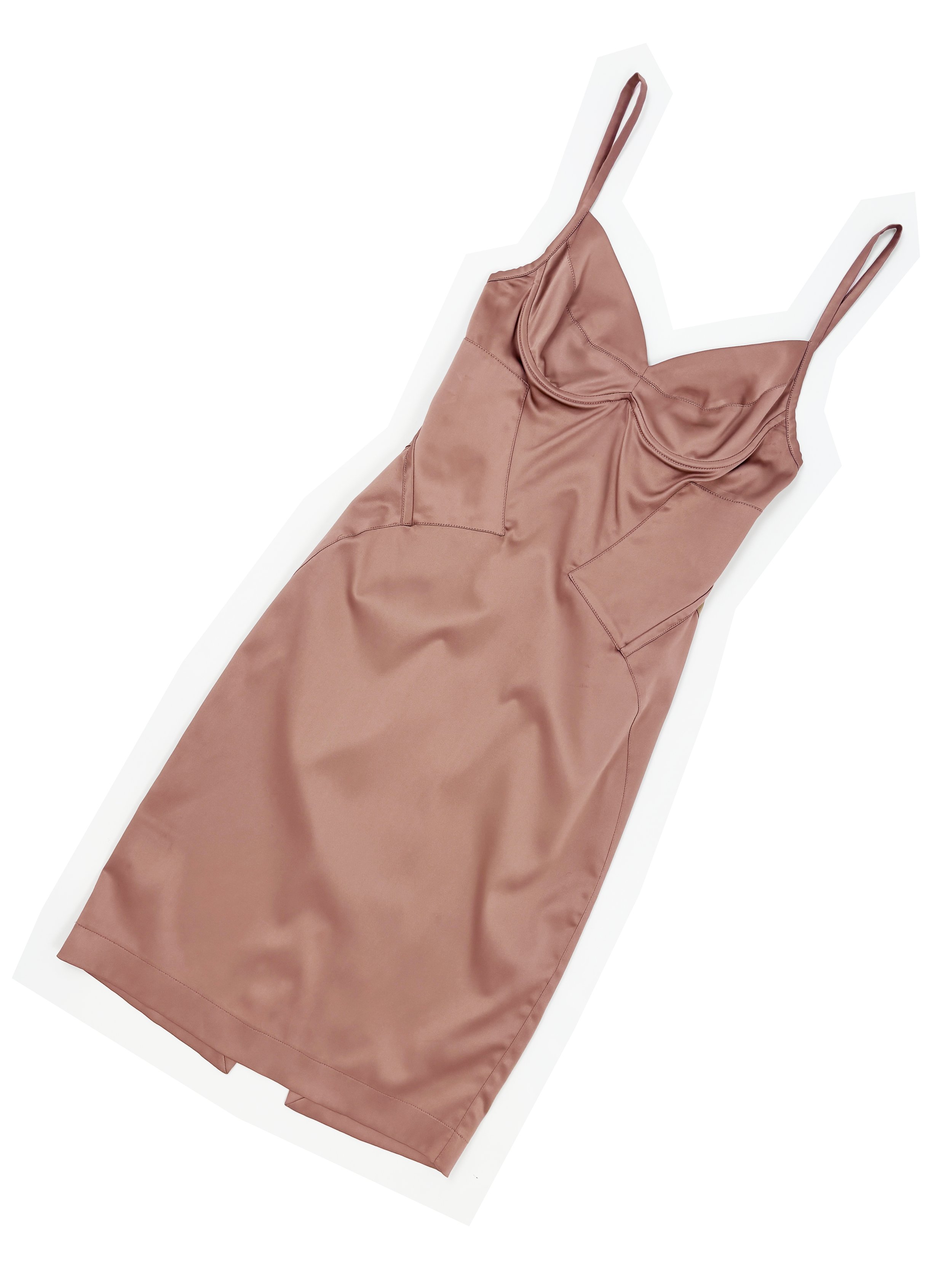 Just Cavalli pink satin slip dress