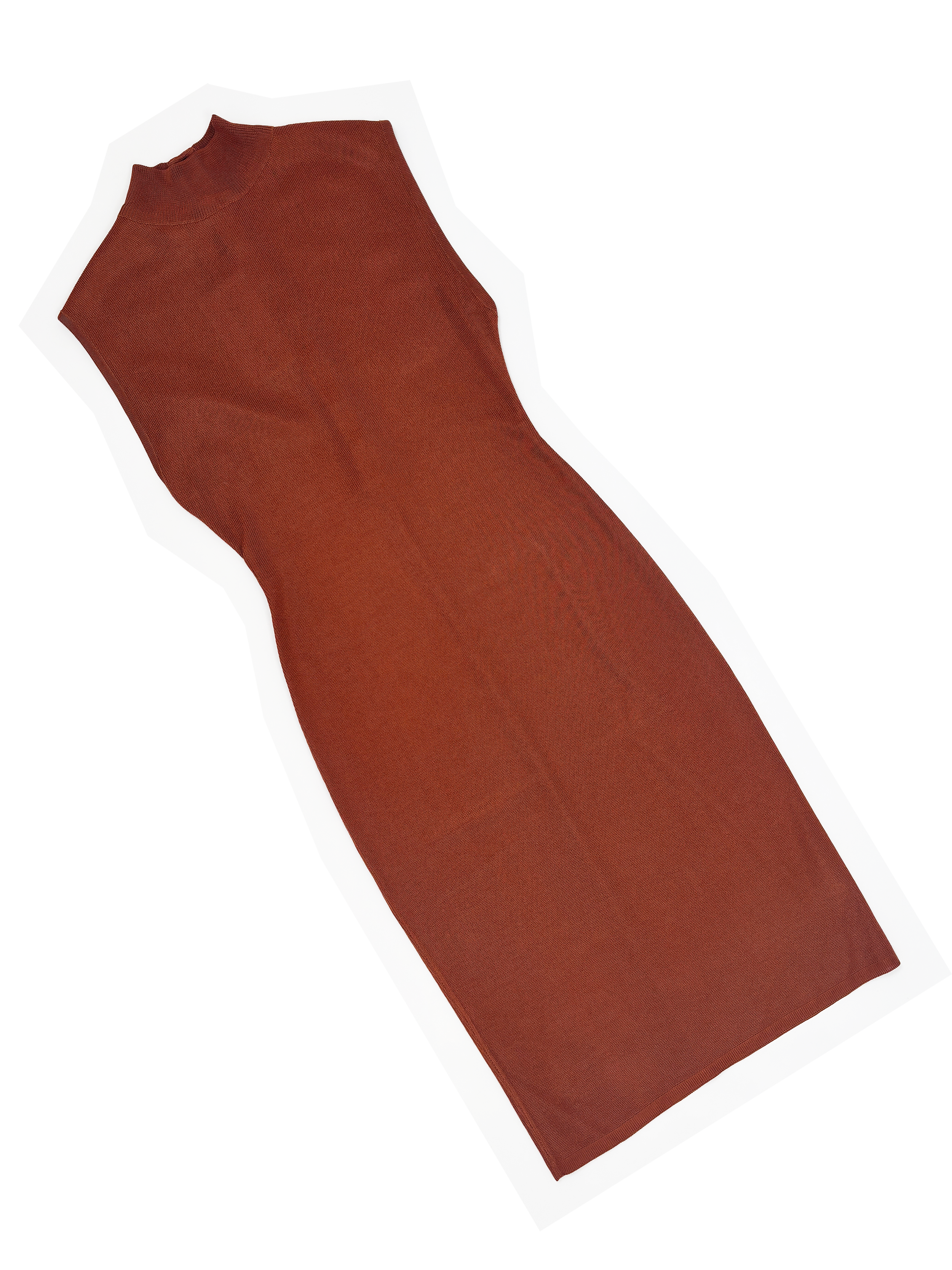 Alaia 80s burnt orange knit dress