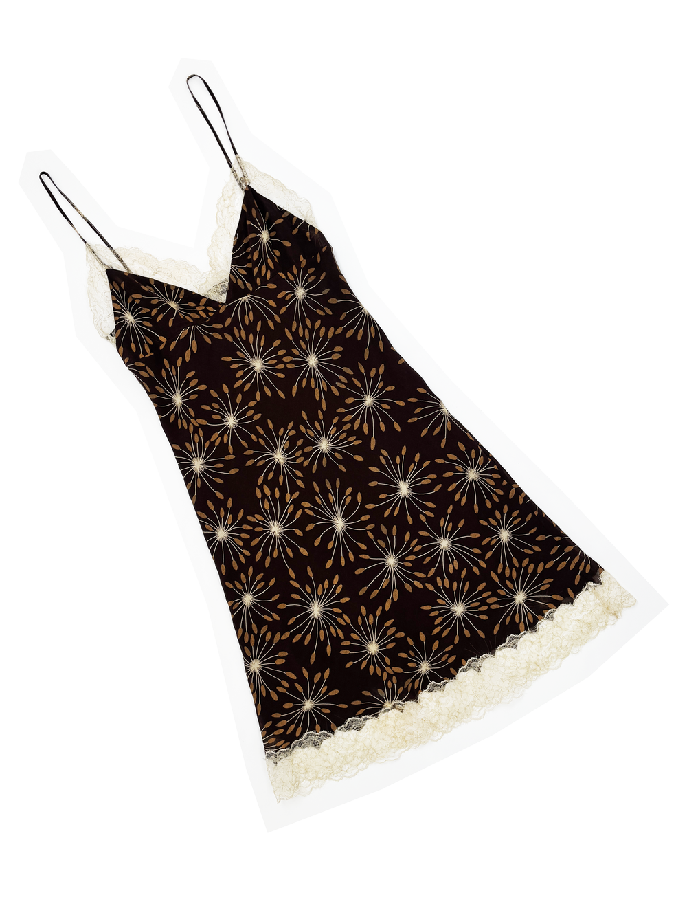 Anna Sui 90s brown and gold slip dress JAMES VELORIA Anna Sui 90s brown and gold slip dress JAMES VELORIA