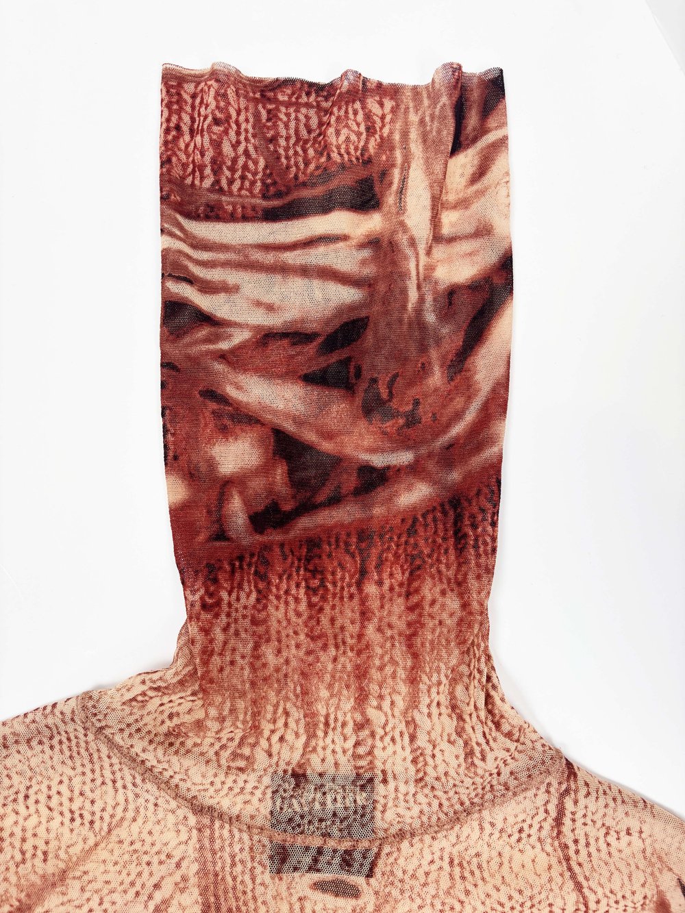 Jean Paul Gaultier F/W 2004 trompe l'oeil print mesh top — JAMES