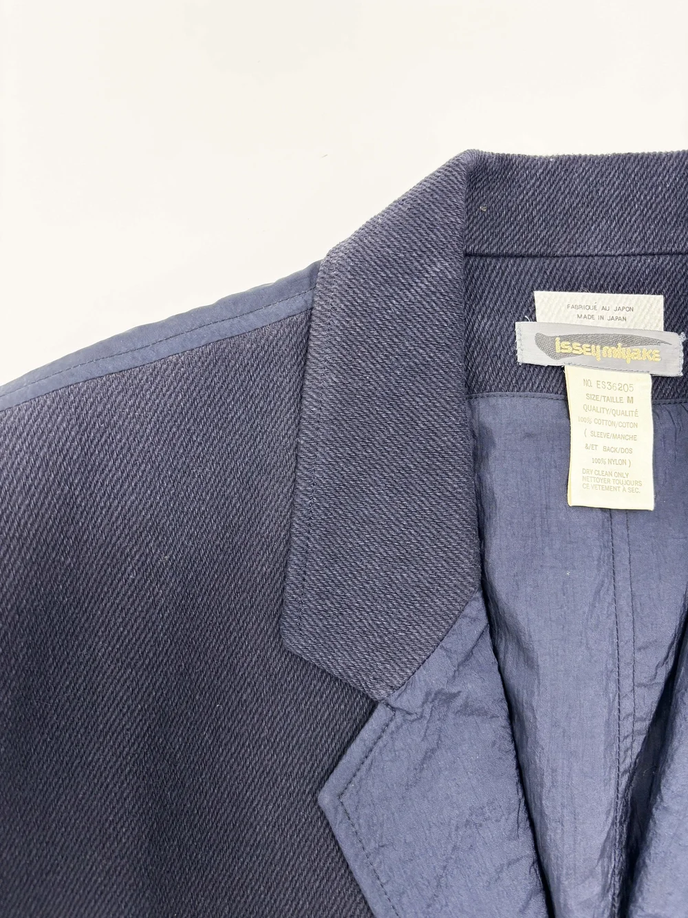 Issey Miyake 80s mixed material jacket — JAMES VELORIA