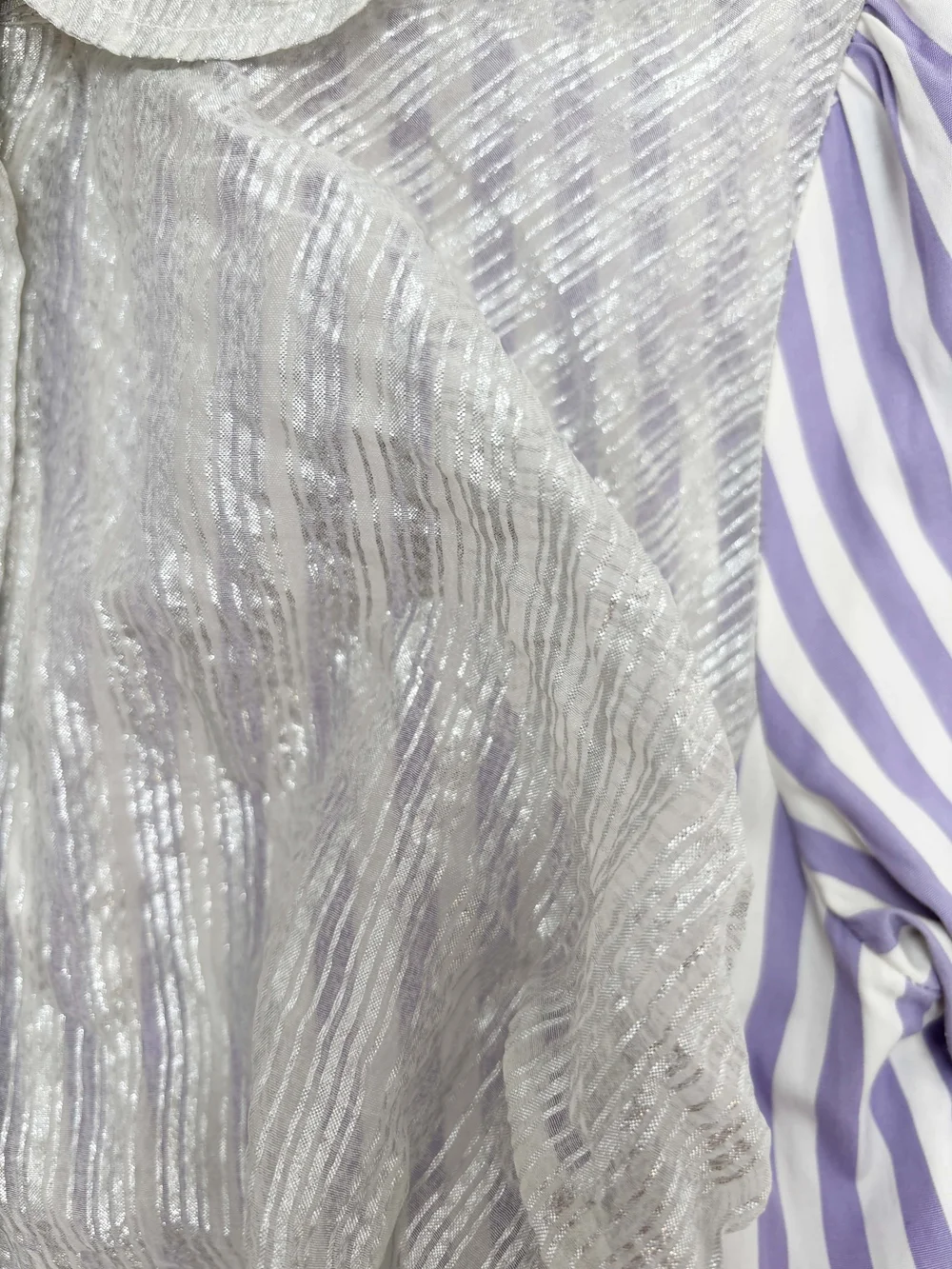Vivienne Westwood 90s striped sheer bib shirt — JAMES VELORIA