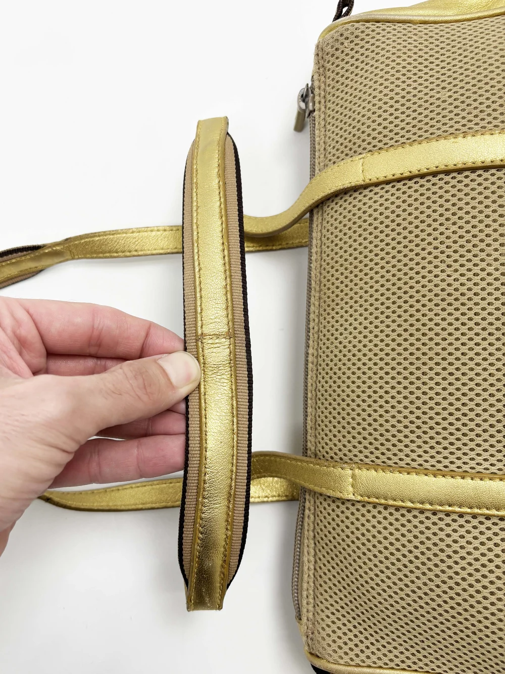 Miu Miu 90s gold leather bag — JAMES VELORIA