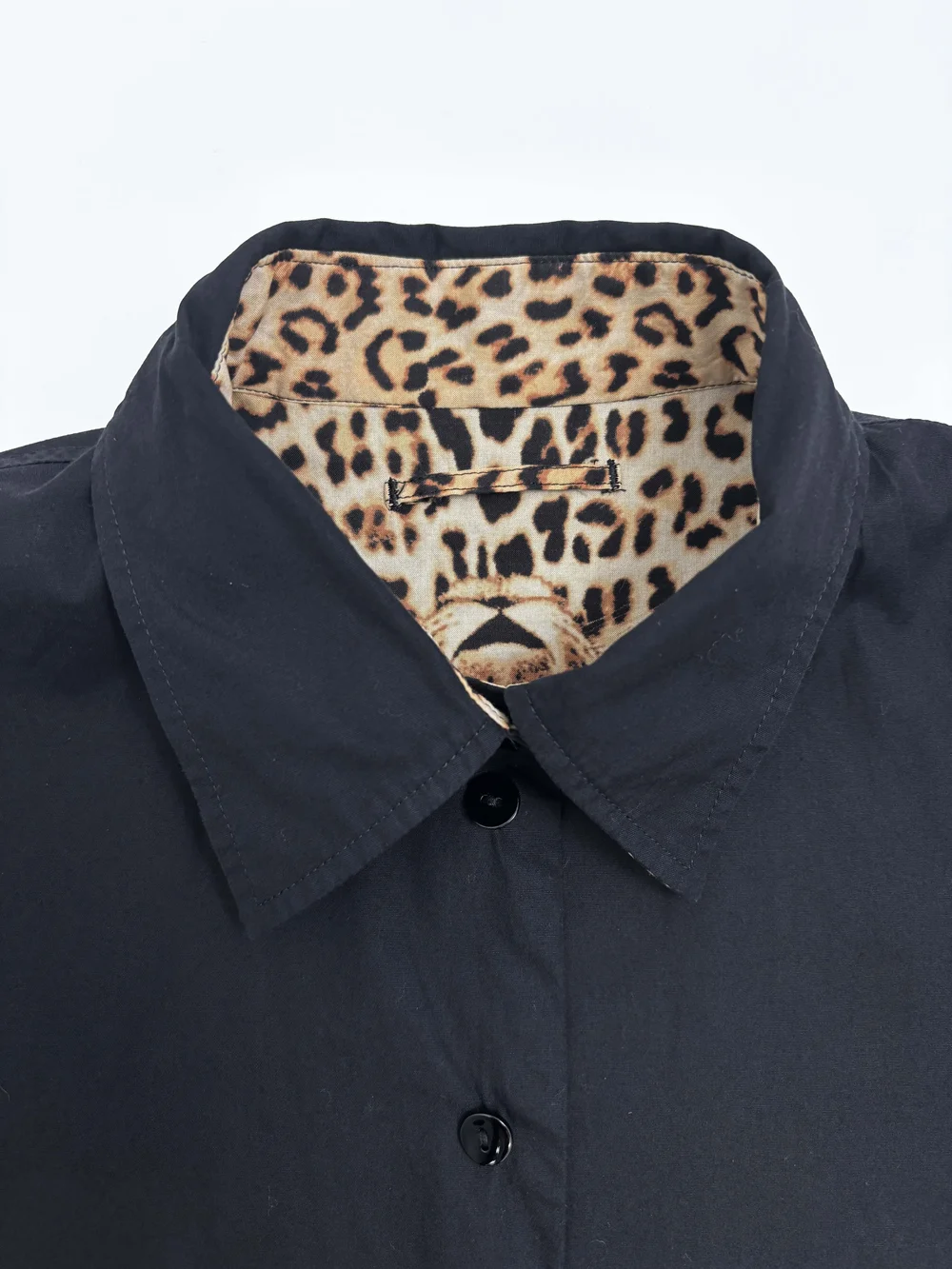 Jean Paul Gaultier Homme F/W 1998 leopard pelt reversible shirt 
