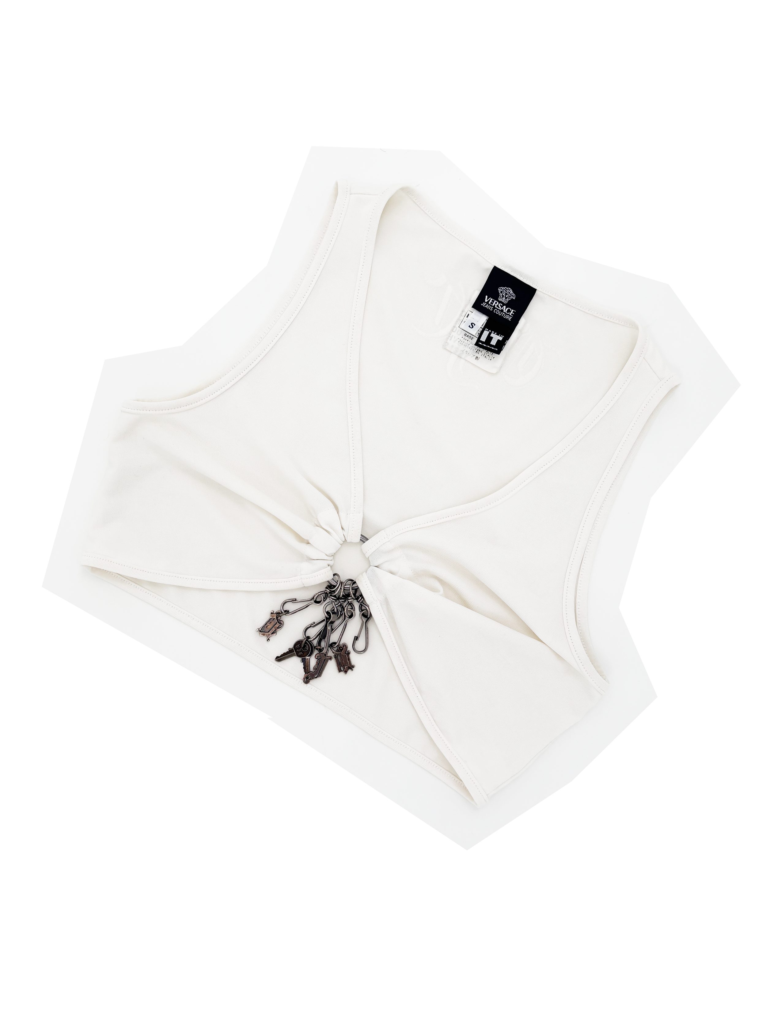 Versace Jeans Couture crop top with charms