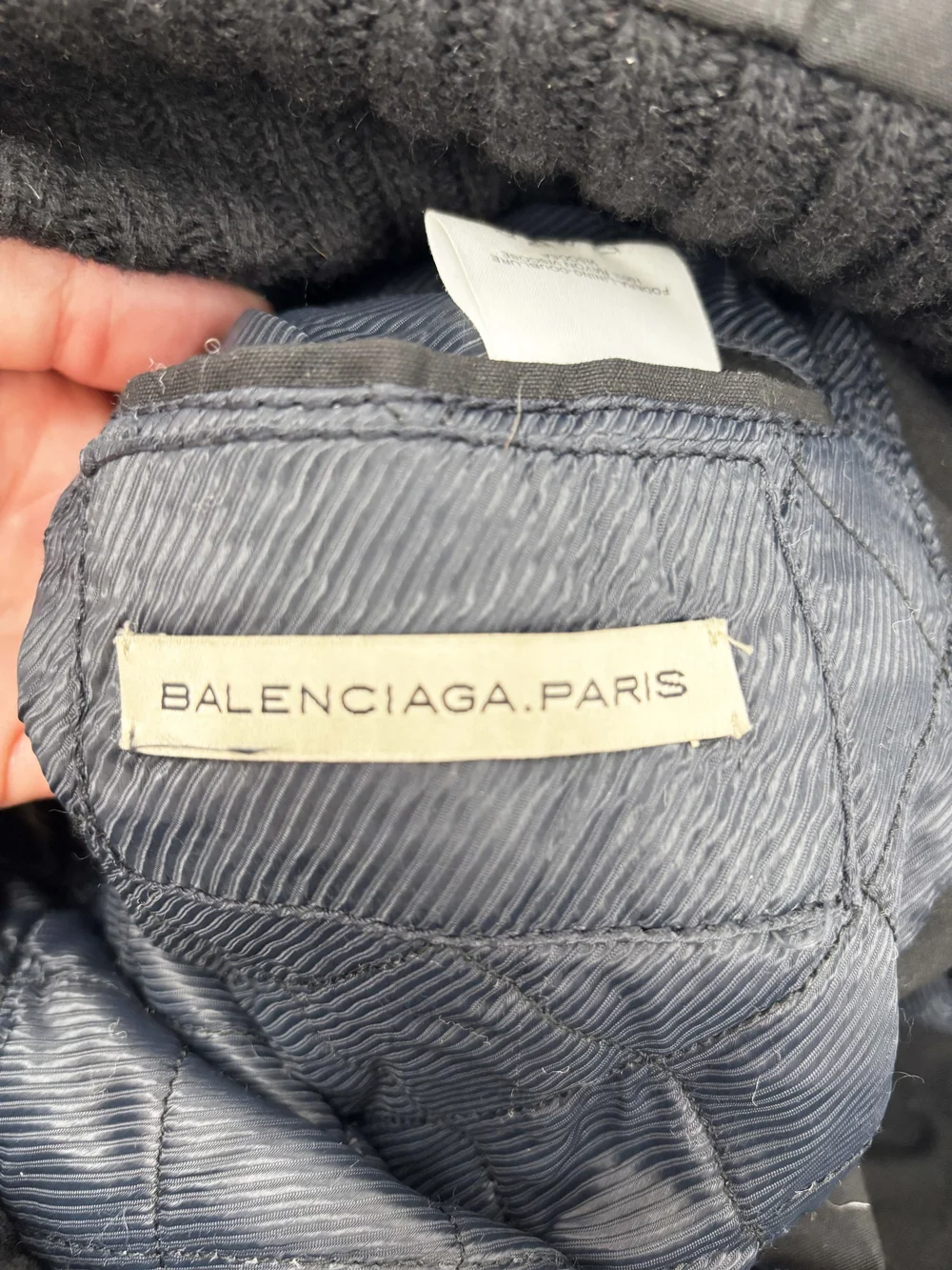 Balenciaga F/W 2003 black ribbed collar jacket — JAMES VELORIA