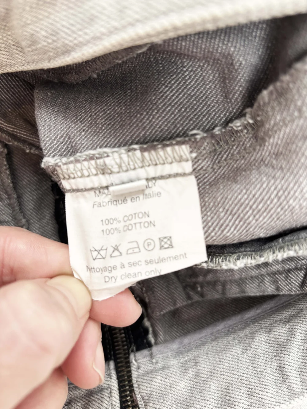Balenciaga F/W 2000 gray zipper pocket jeans — JAMES VELORIA