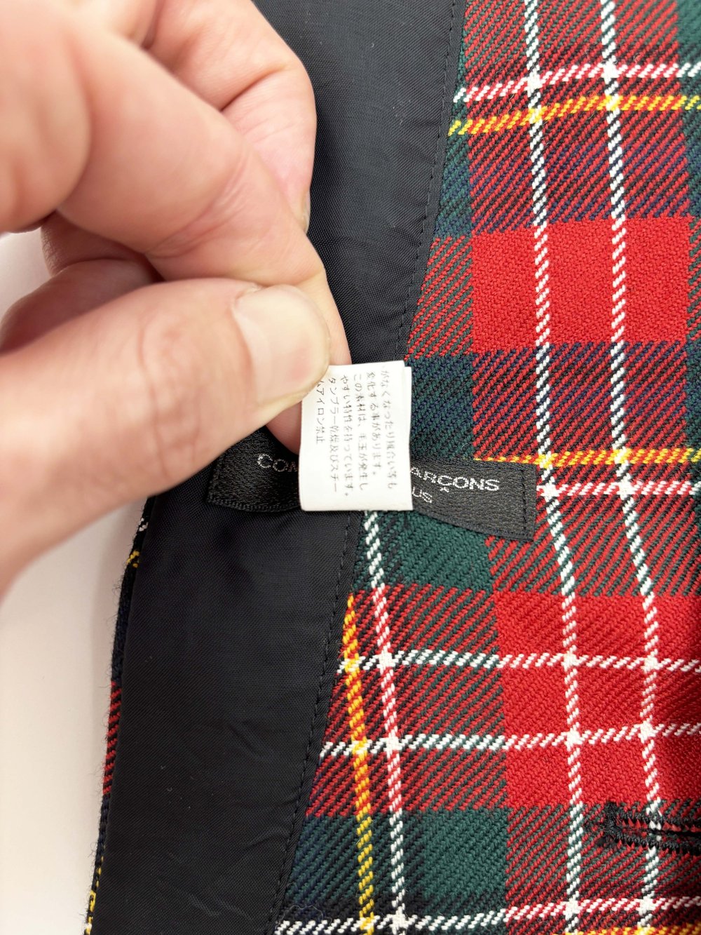 Comme des Garcons Homme Plus lapel scarf — JAMES VELORIA