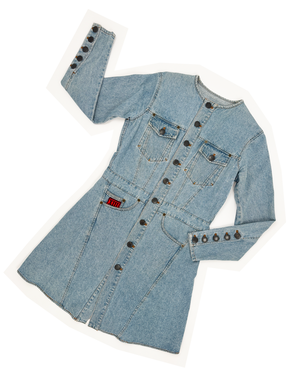 Jean Paul Gaultier deconstructed denim dress  JAMES VELORIA