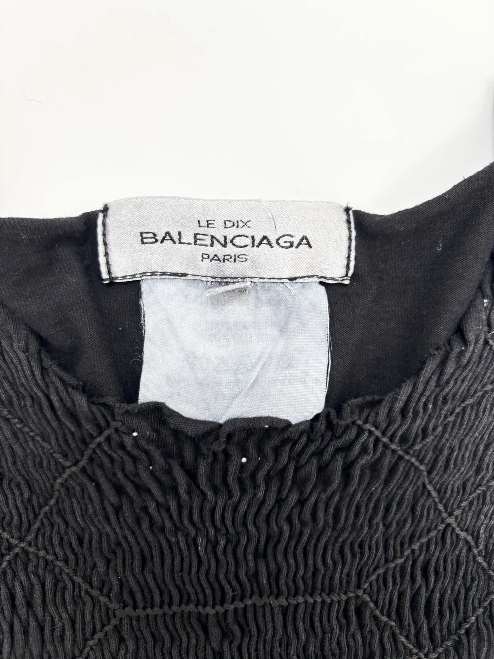 Balenciaga le Dix ruched neckline top — JAMES VELORIA