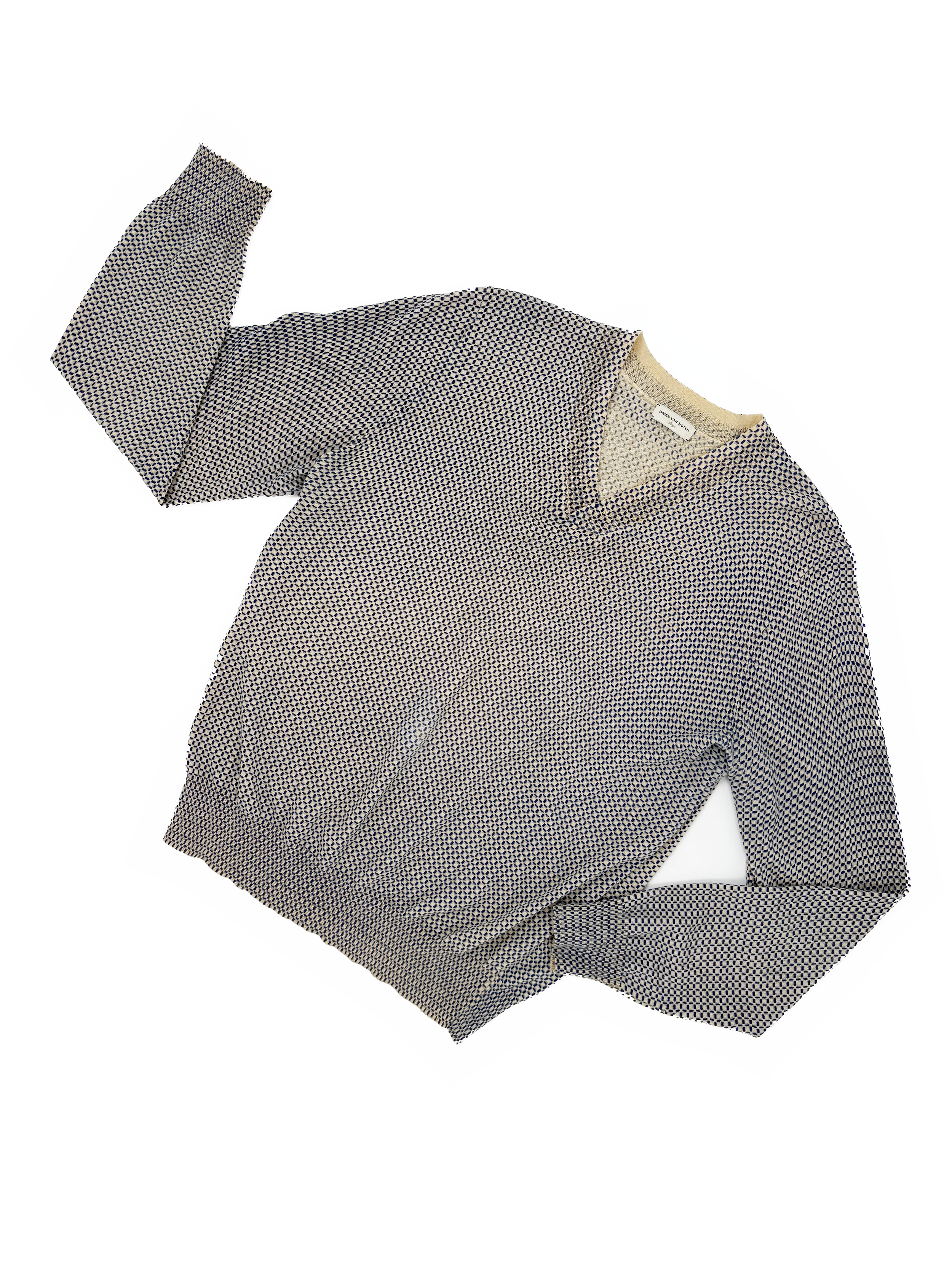 Dries Van Noten grid pattern sweater