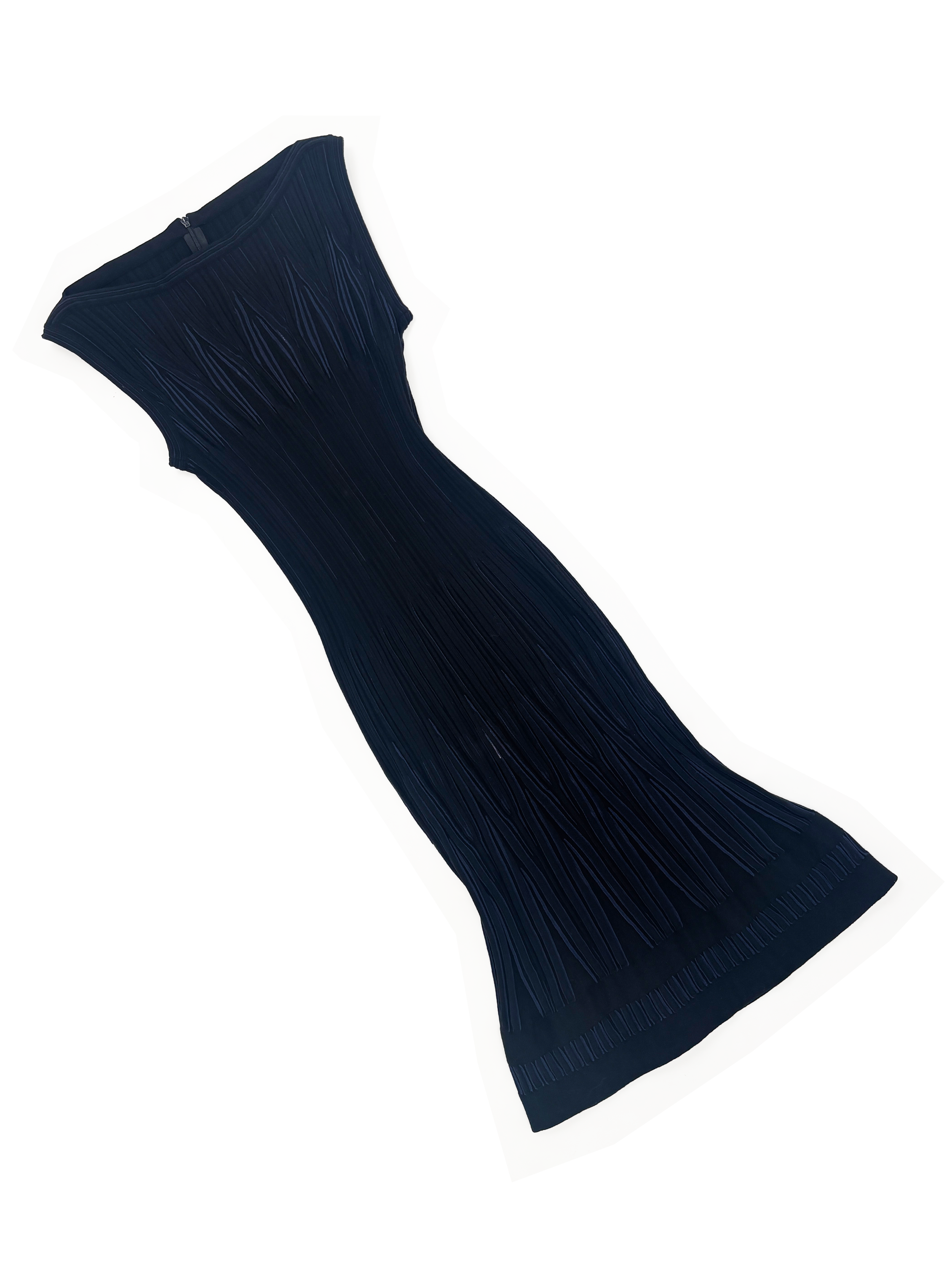 alaia-navy-black-knit-textured-stretch-dress-knitwear-y2k-vintage-azzedine-paris-striped.png