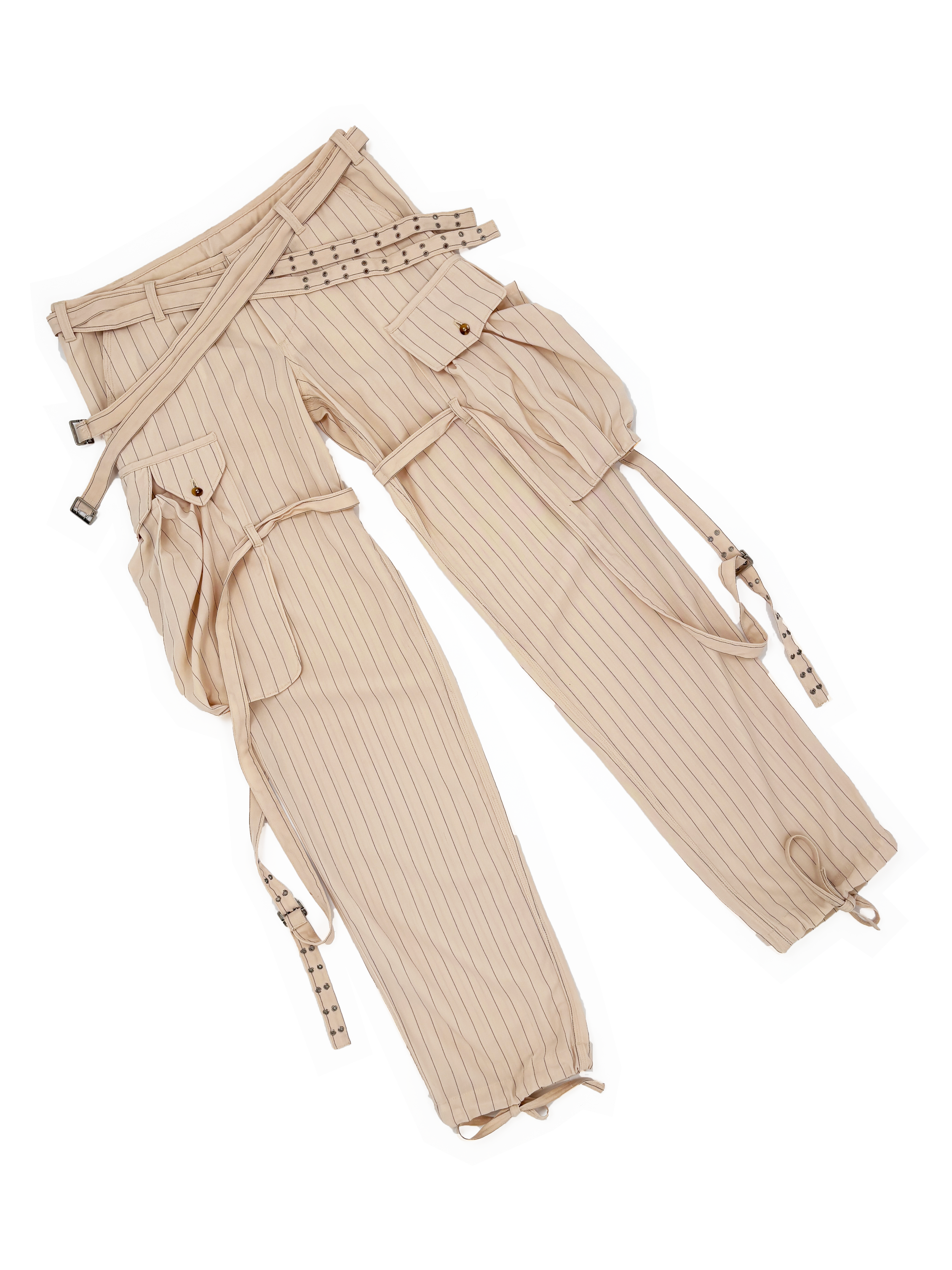 Jean Paul Gaultier bondage strap cargo pants