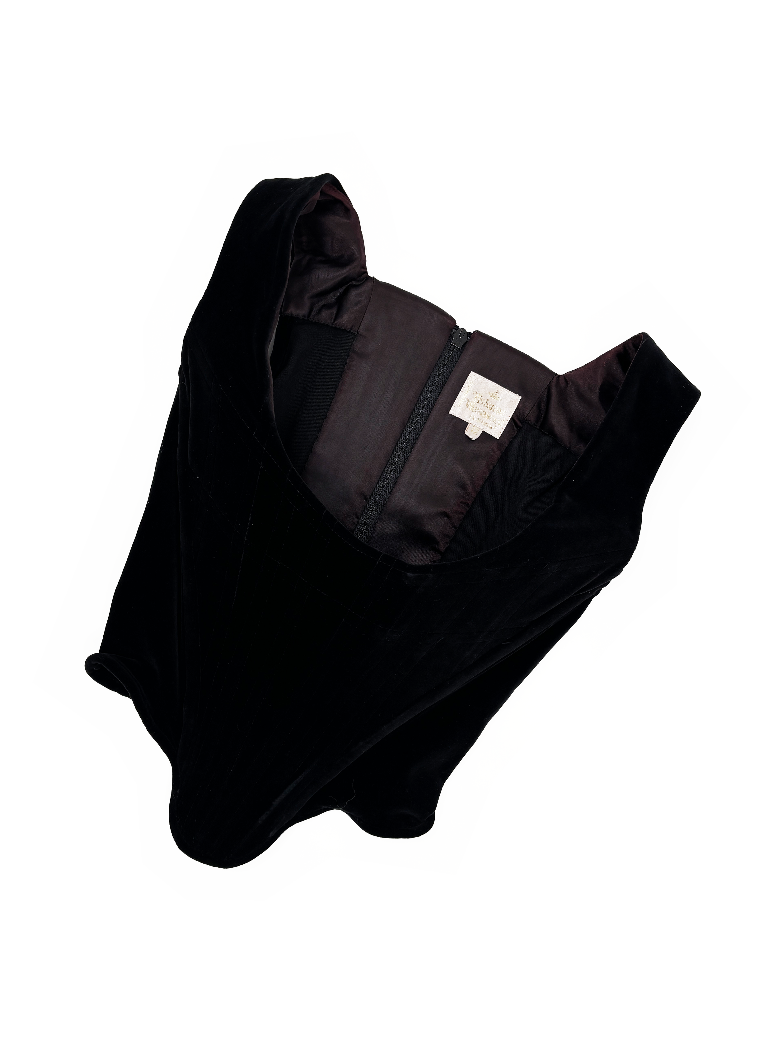 Vivienne Westwood 90s black velvet corset
