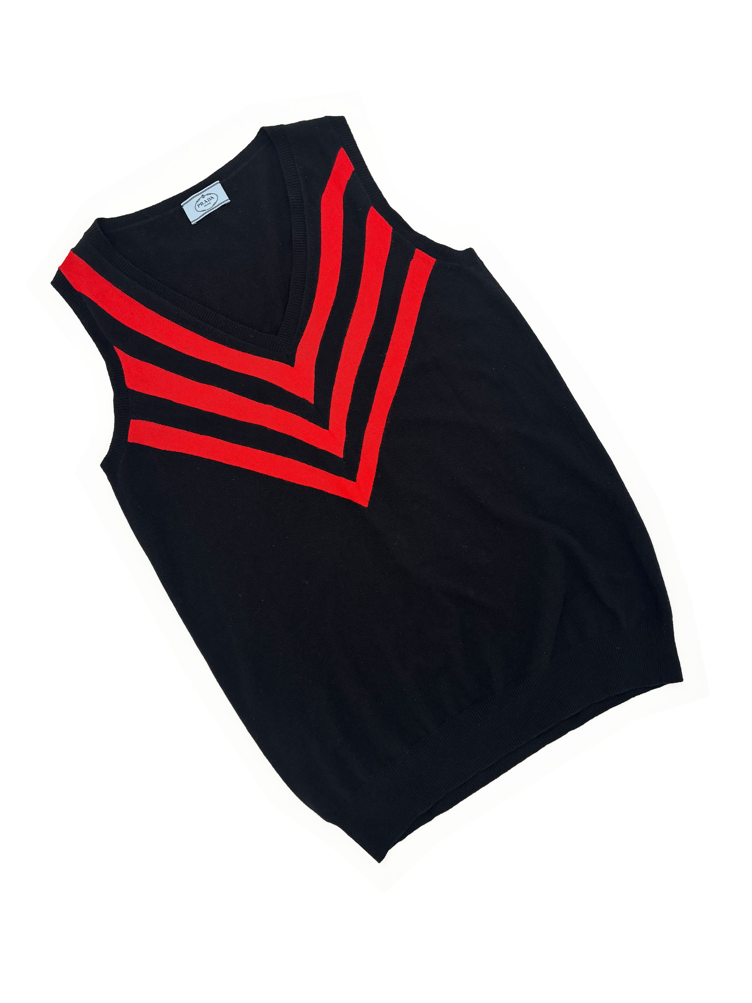 prada-fall-winter-2014-black-oversized-sweater-vest-dress-red-striped-vintage-archive.png