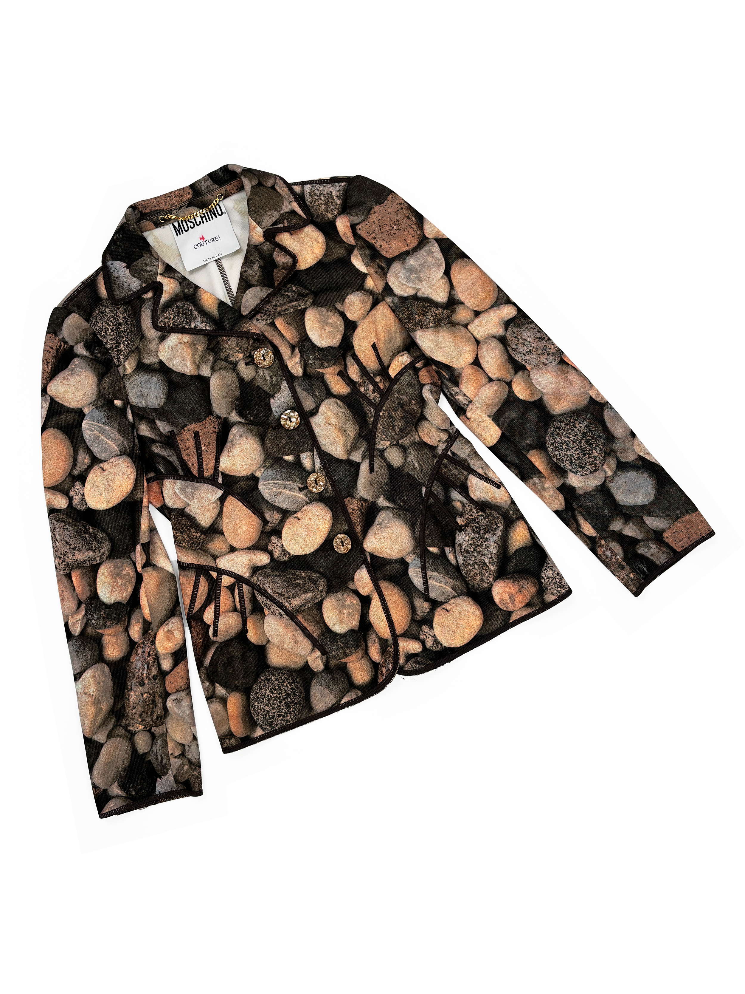Moschino Couture! 90s stone print jacket