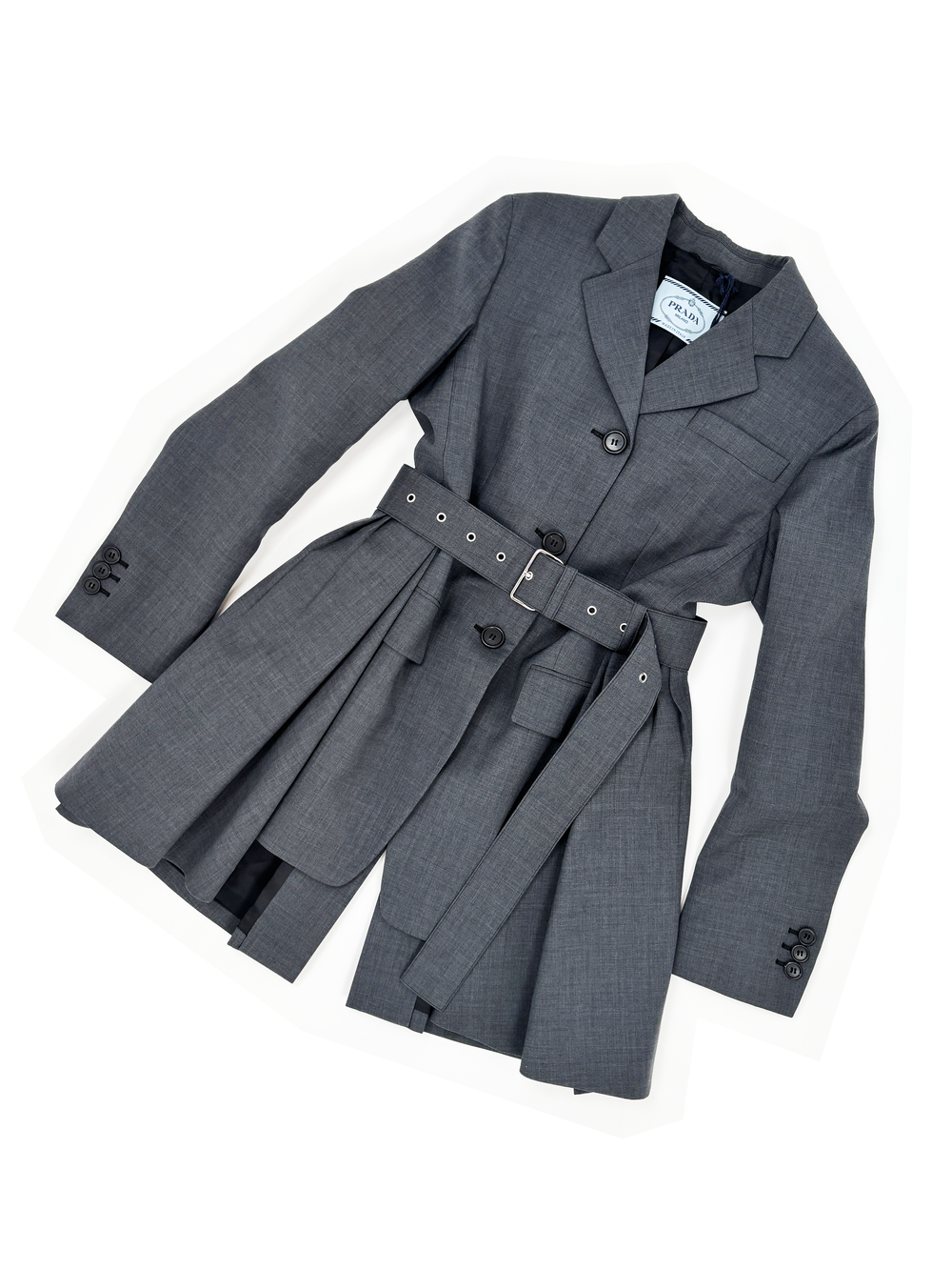 prada-2020-gray-skirted-blazer