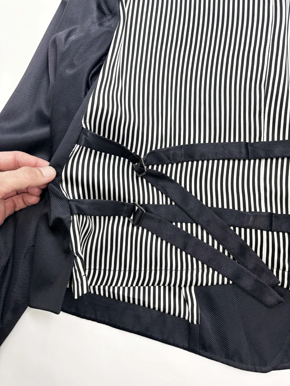 Ann Demeulemeester striped back jacket — JAMES VELORIA