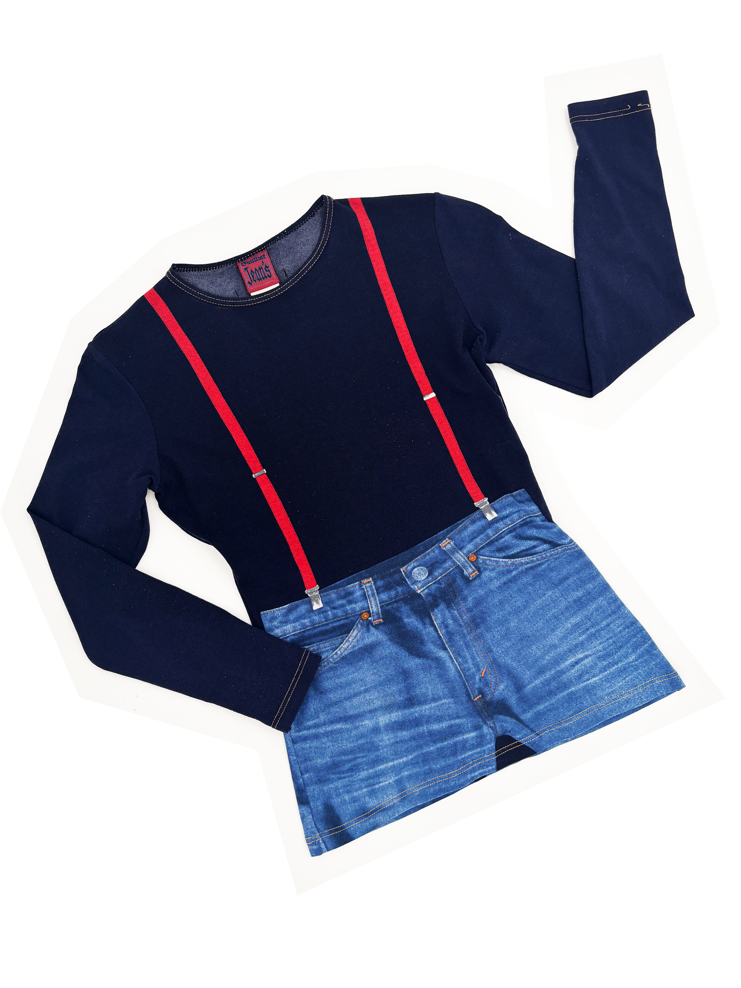 Jean Paul Gaultier F/W 1997 suspender print top