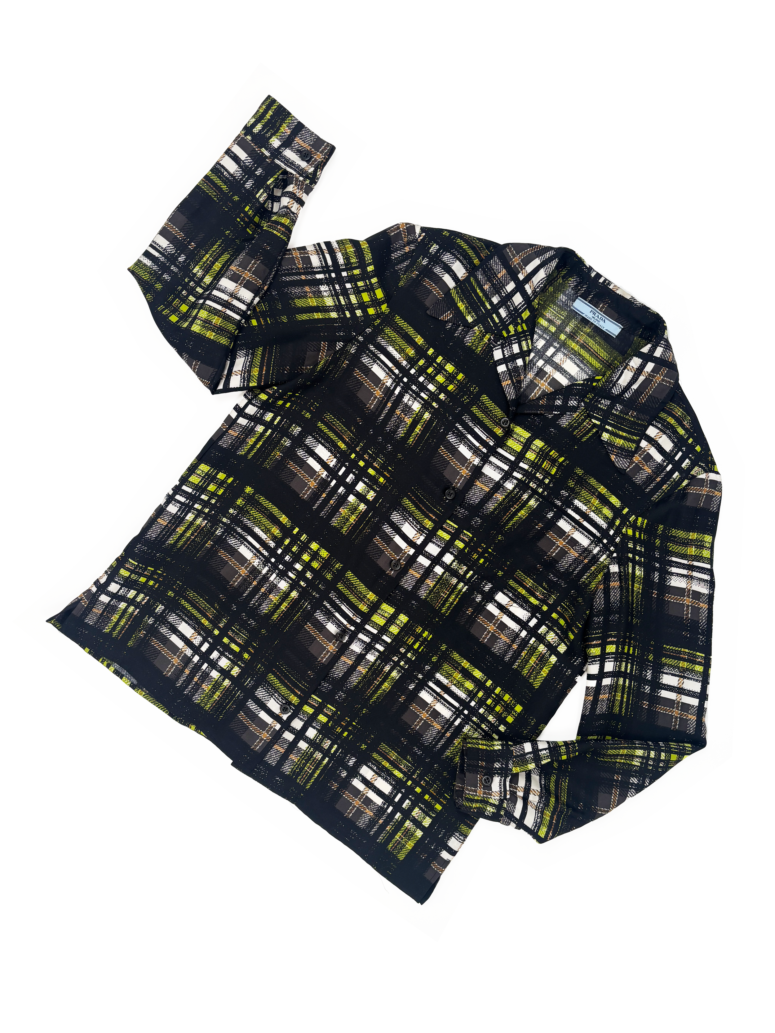 prada-2015-green-plaid-silk-shirt-blouse-vintage-y2k-italy-black.png