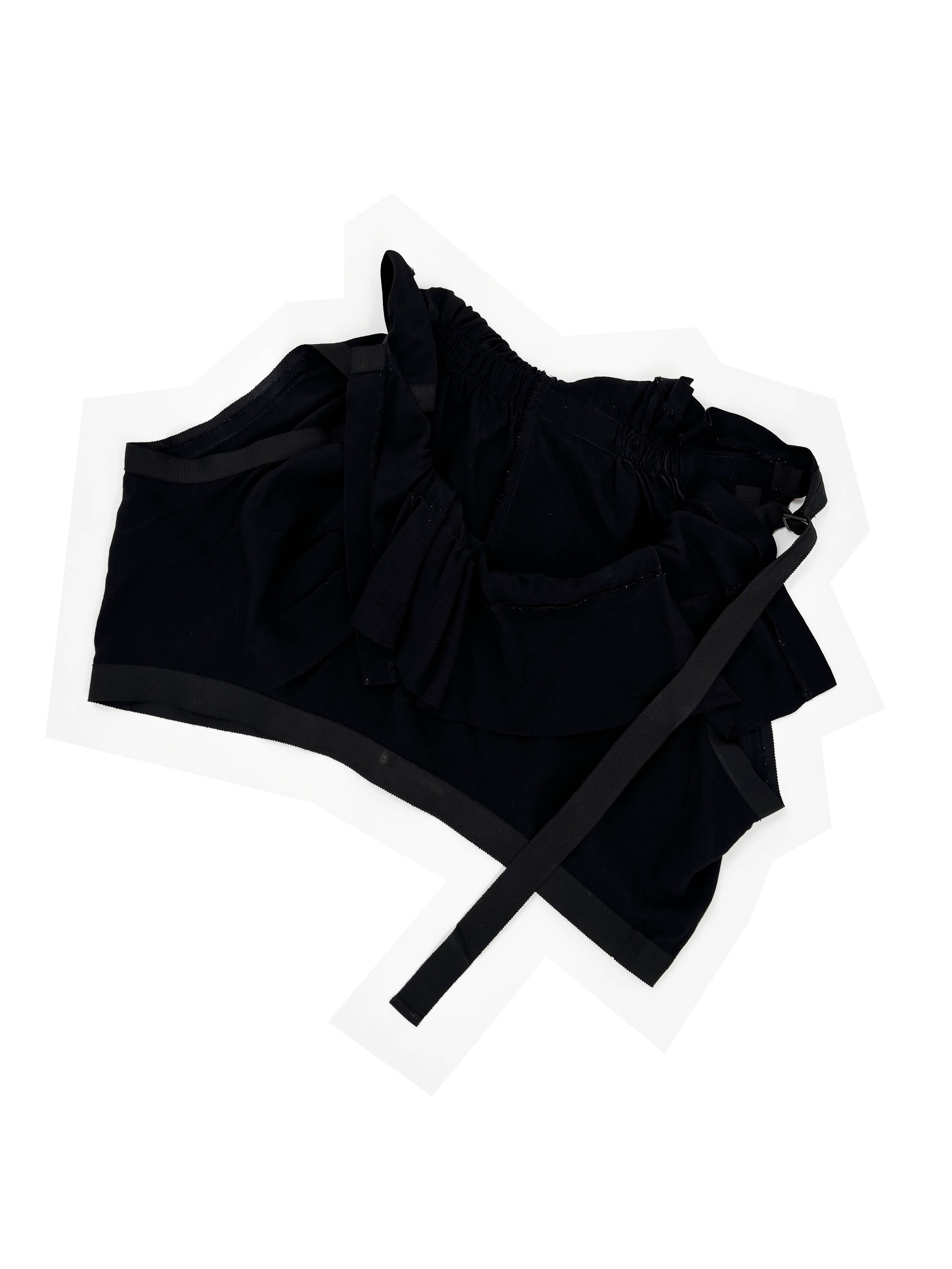 Yohji Yamamoto asymmetrical ruffle top