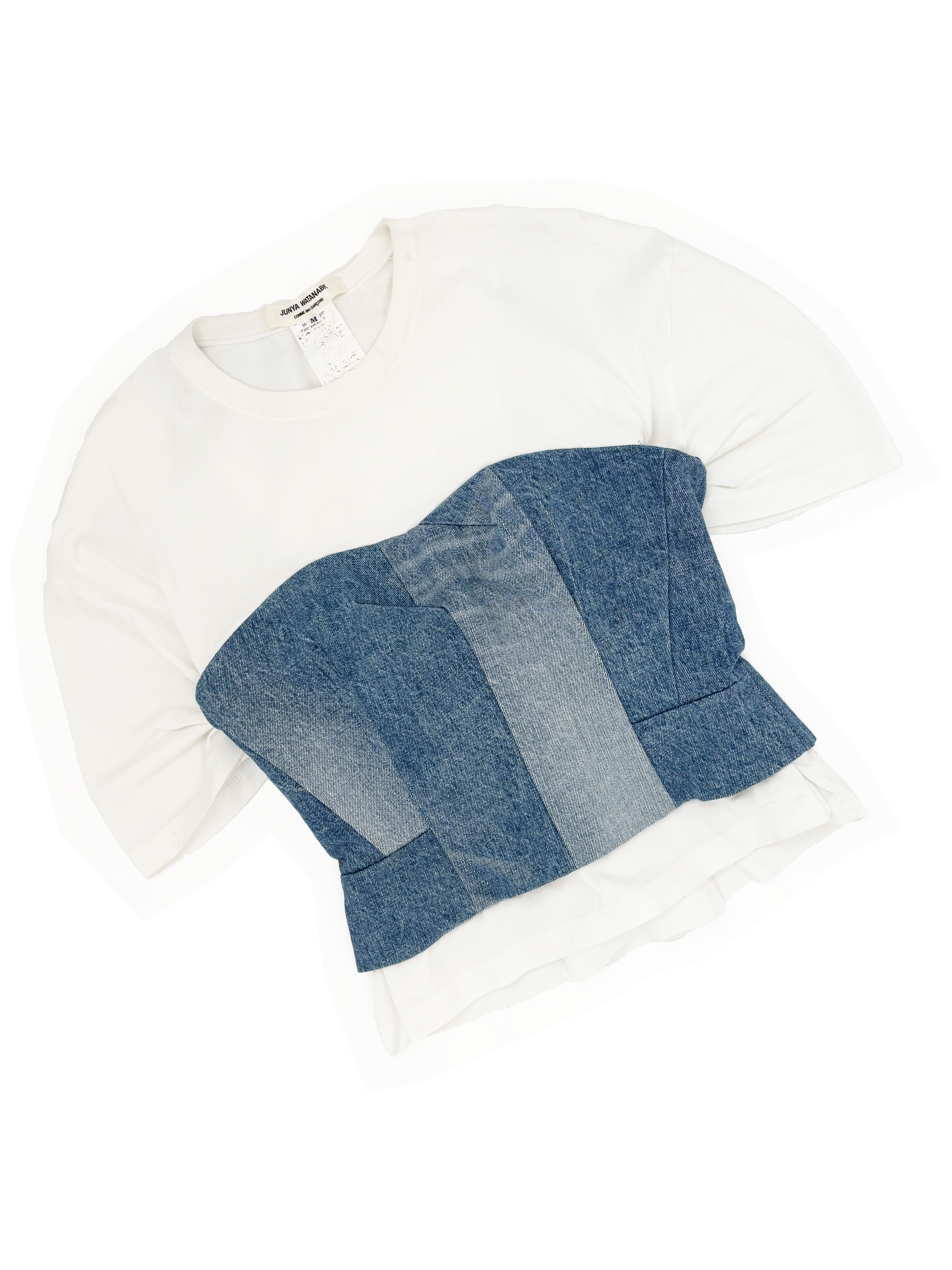 Junya Watanabe S/S 2019 denim bustier t-shirt