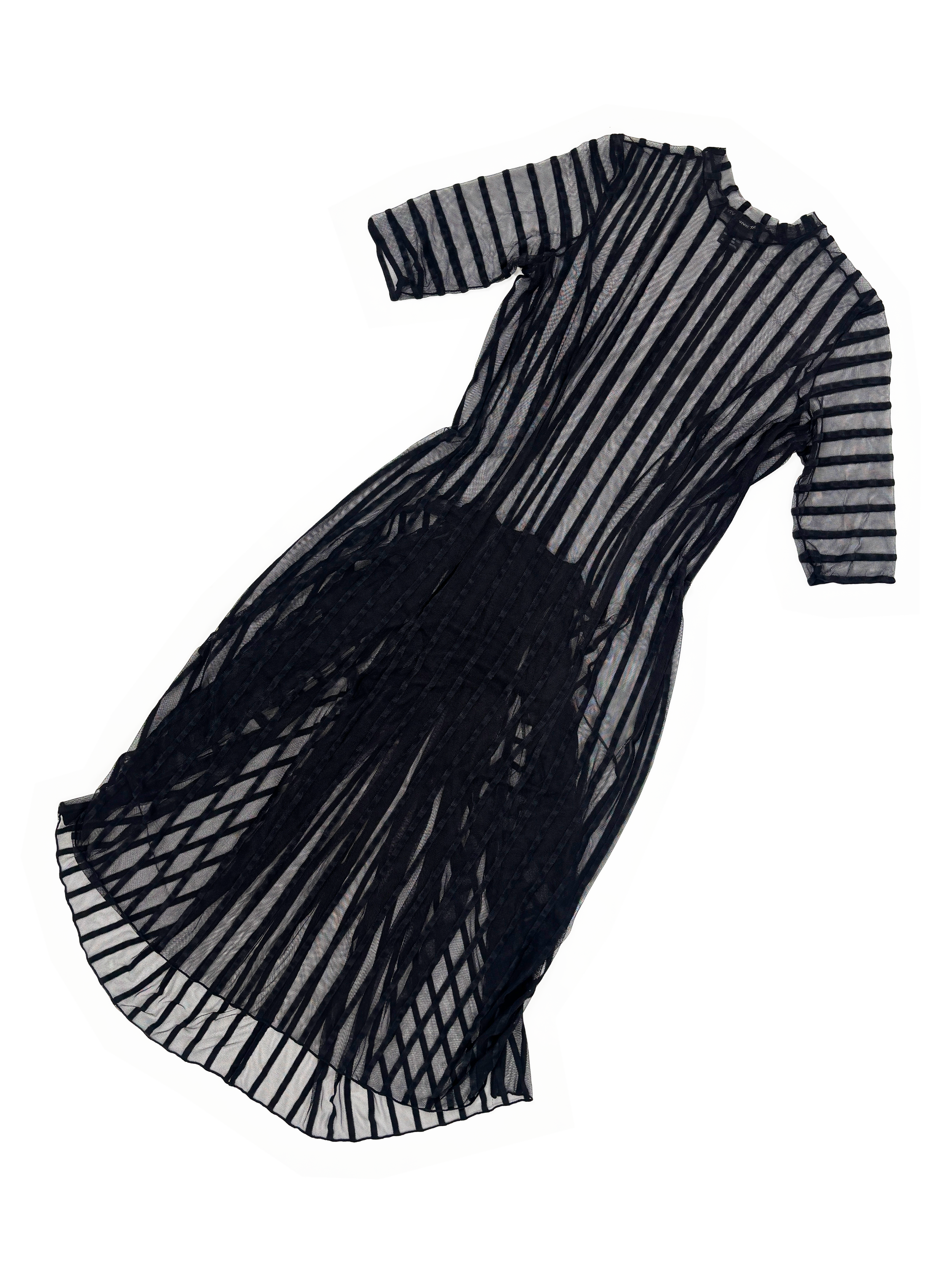 vivienne-tam-black-mesh-dress-bustle-vintage-90s-1990s-sheer-embroidered-stripe.png