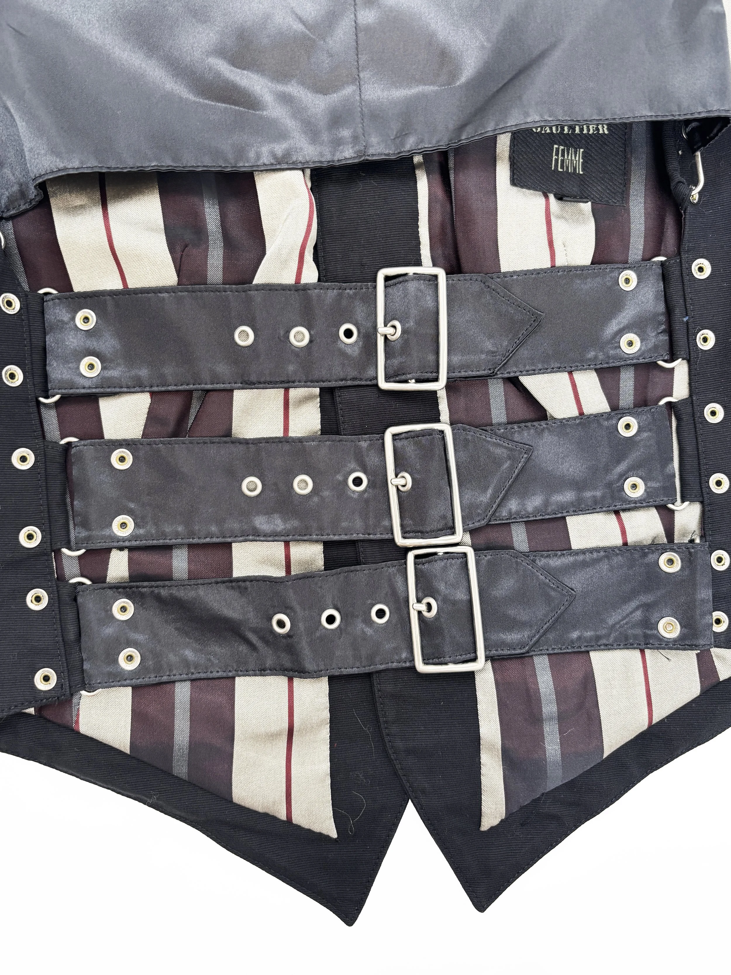 jean paul gaultier spring summer 1993 buckle strap bondage vest vintage