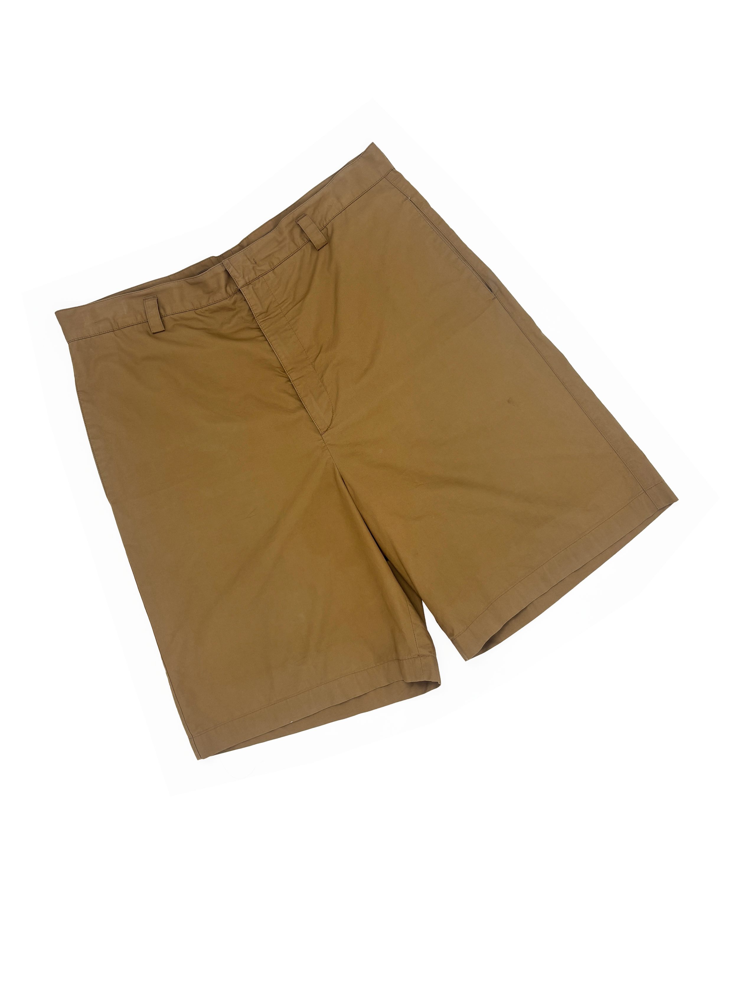 Jil Sander 2018 tan wide leg shorts