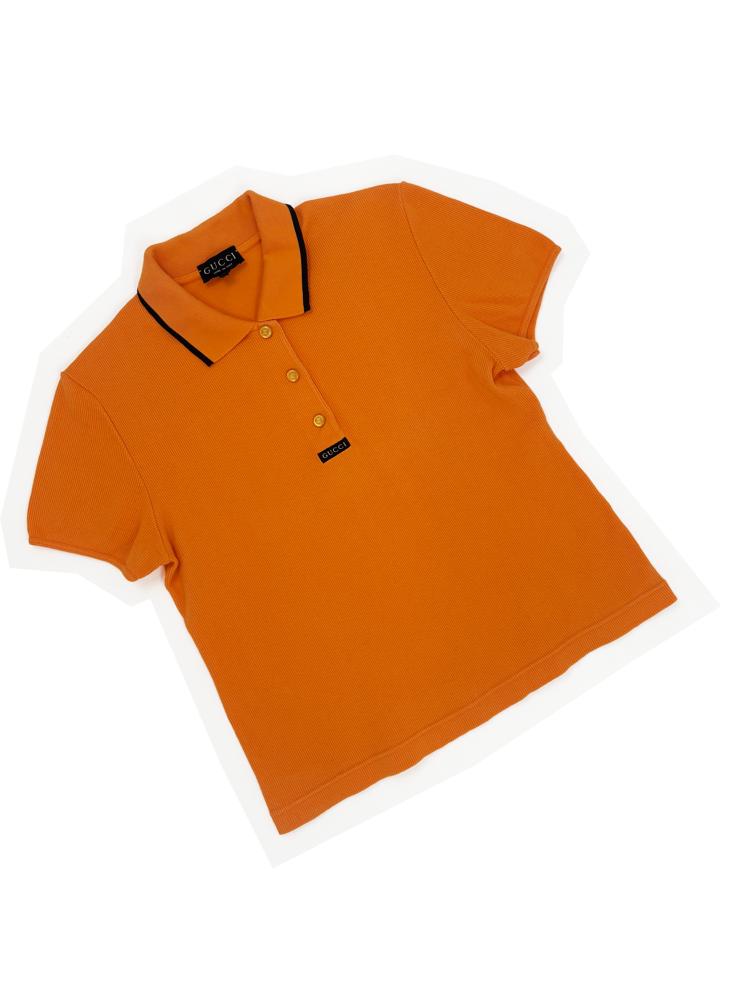 Gucci 1996 orange polo shirt