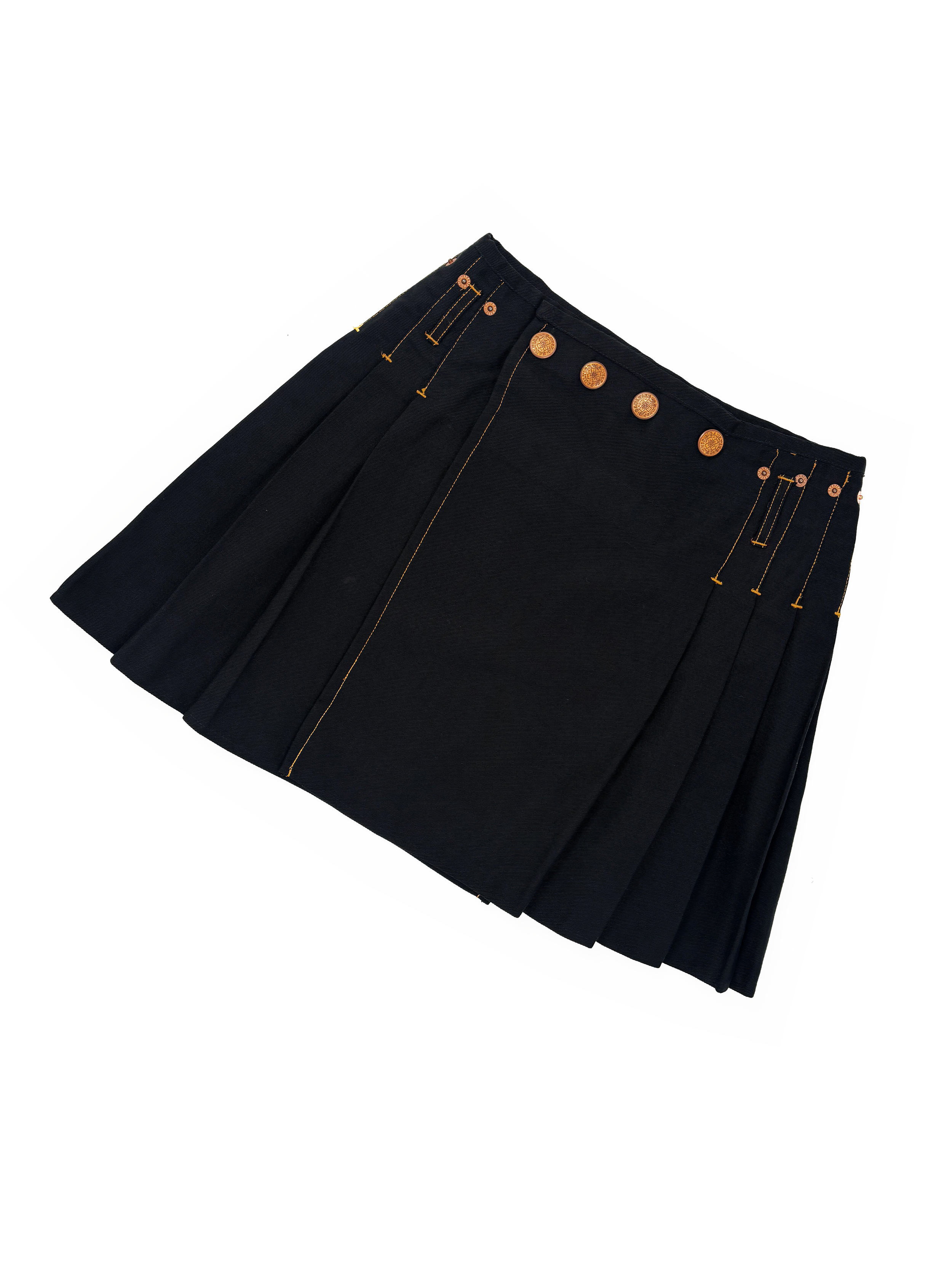 Jean Paul Gaultier pleated wrap skirt