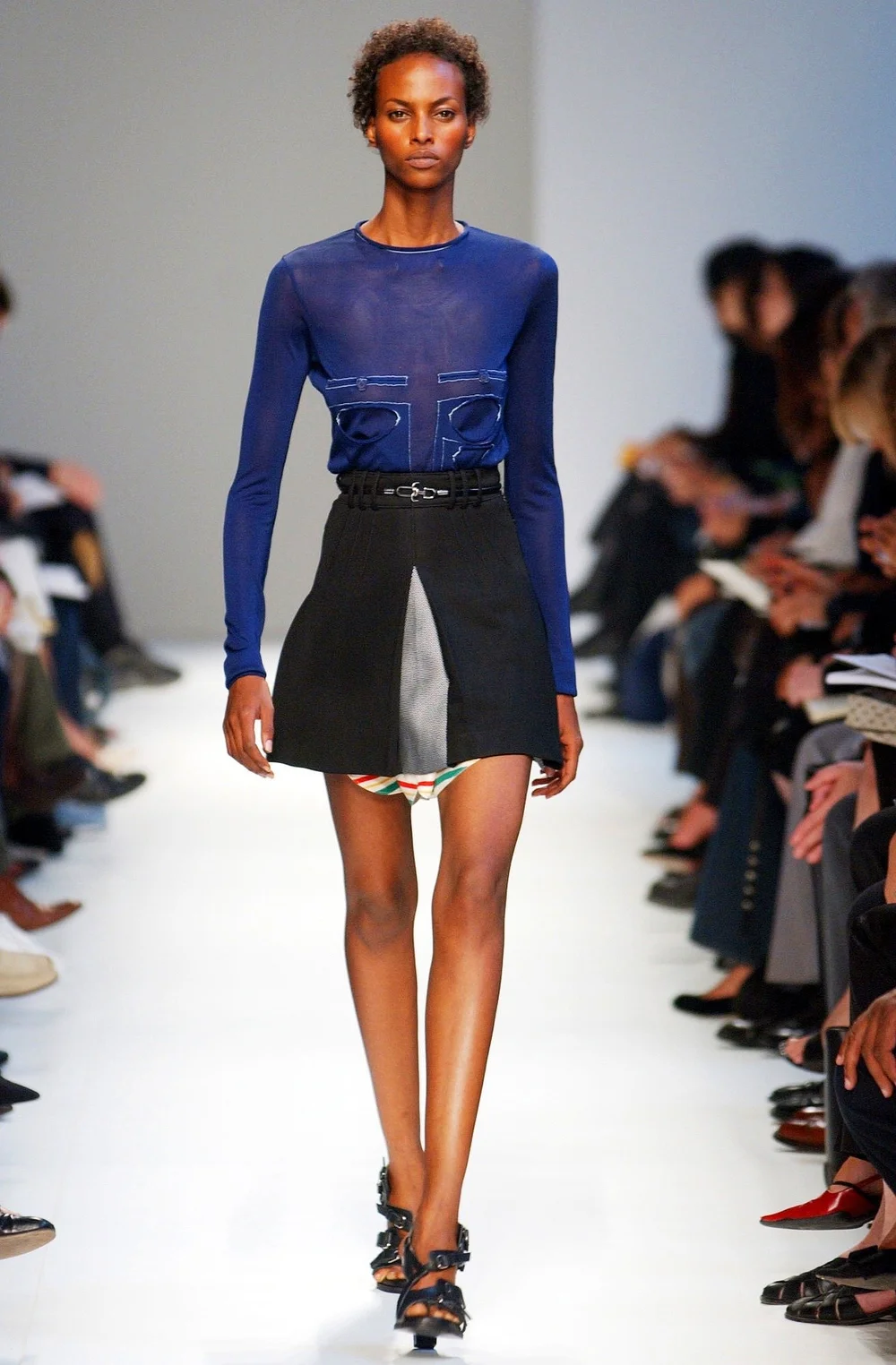 Balenciaga S/S 2003 blue silk pocket top — JAMES VELORIA
