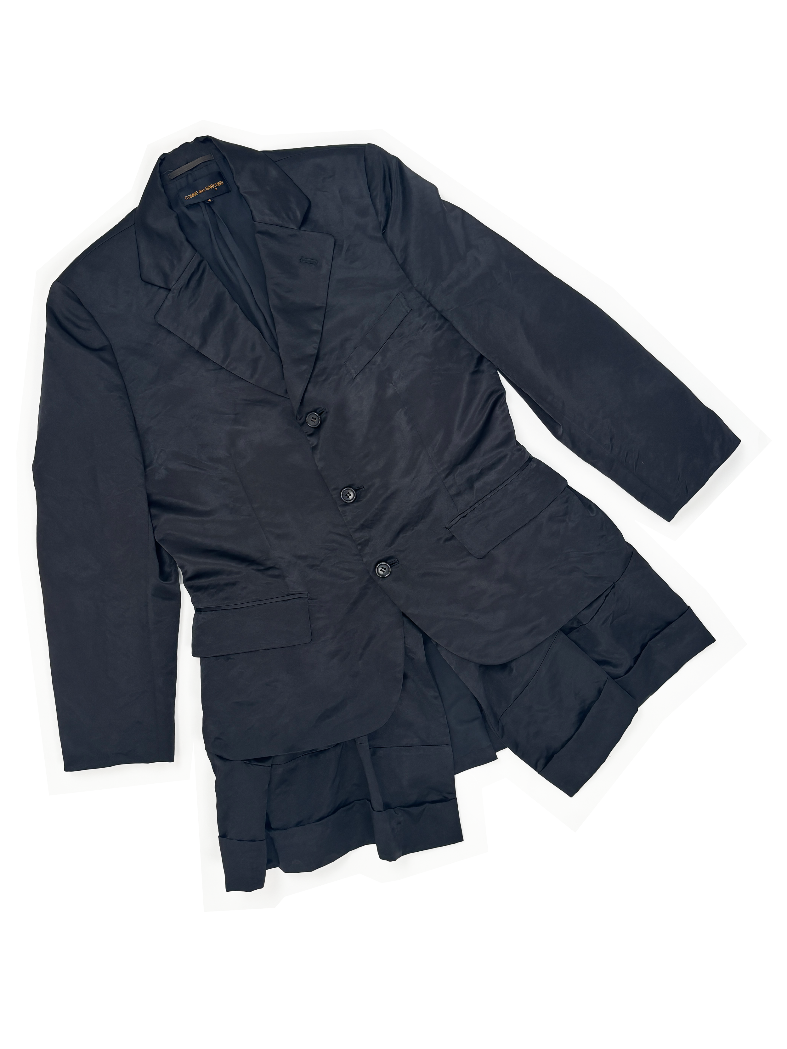 Comme des Garcons F/W 1995 satin layered jacket