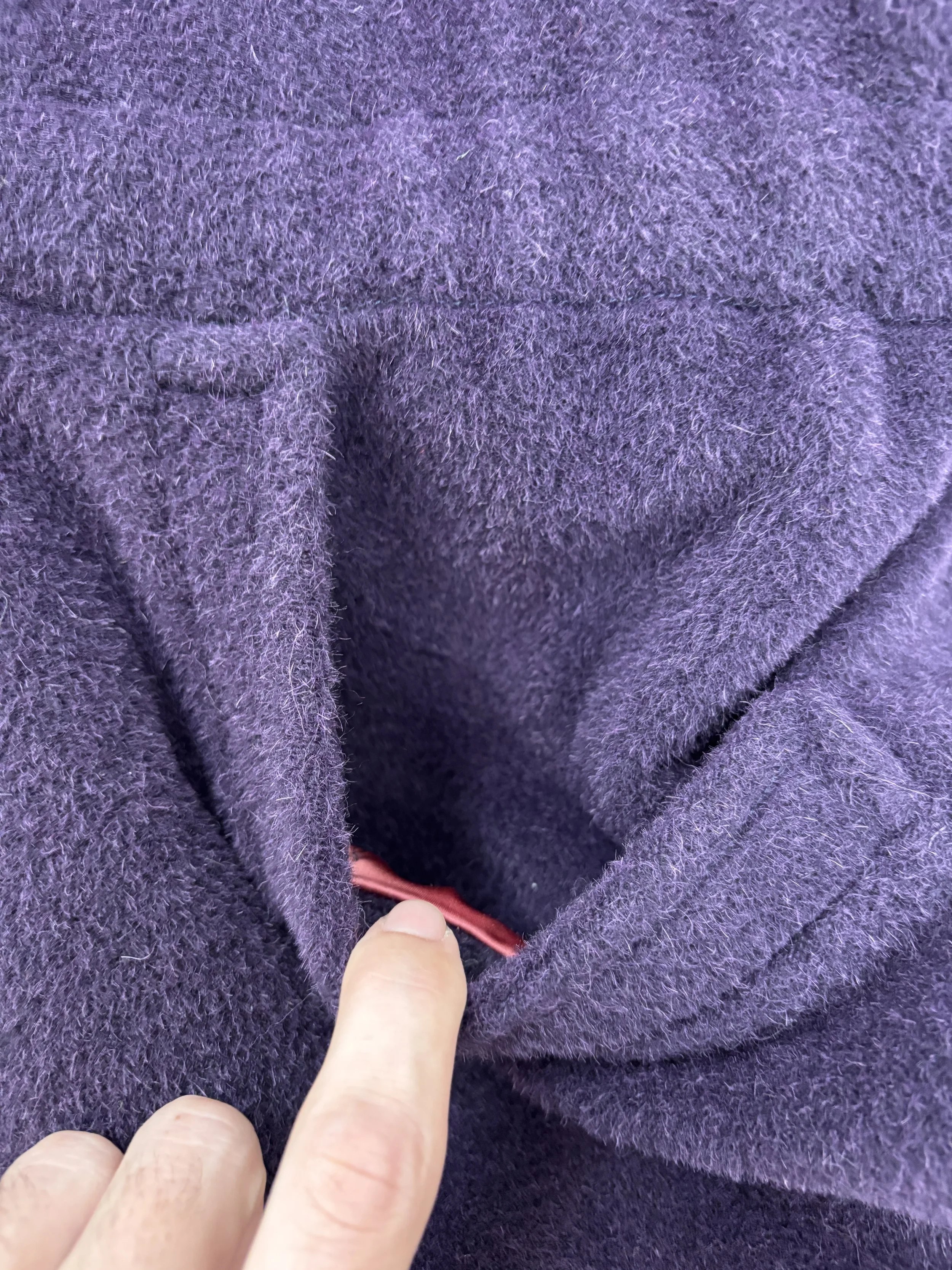 sonia rykiel 90s vintage purple alpaca coat