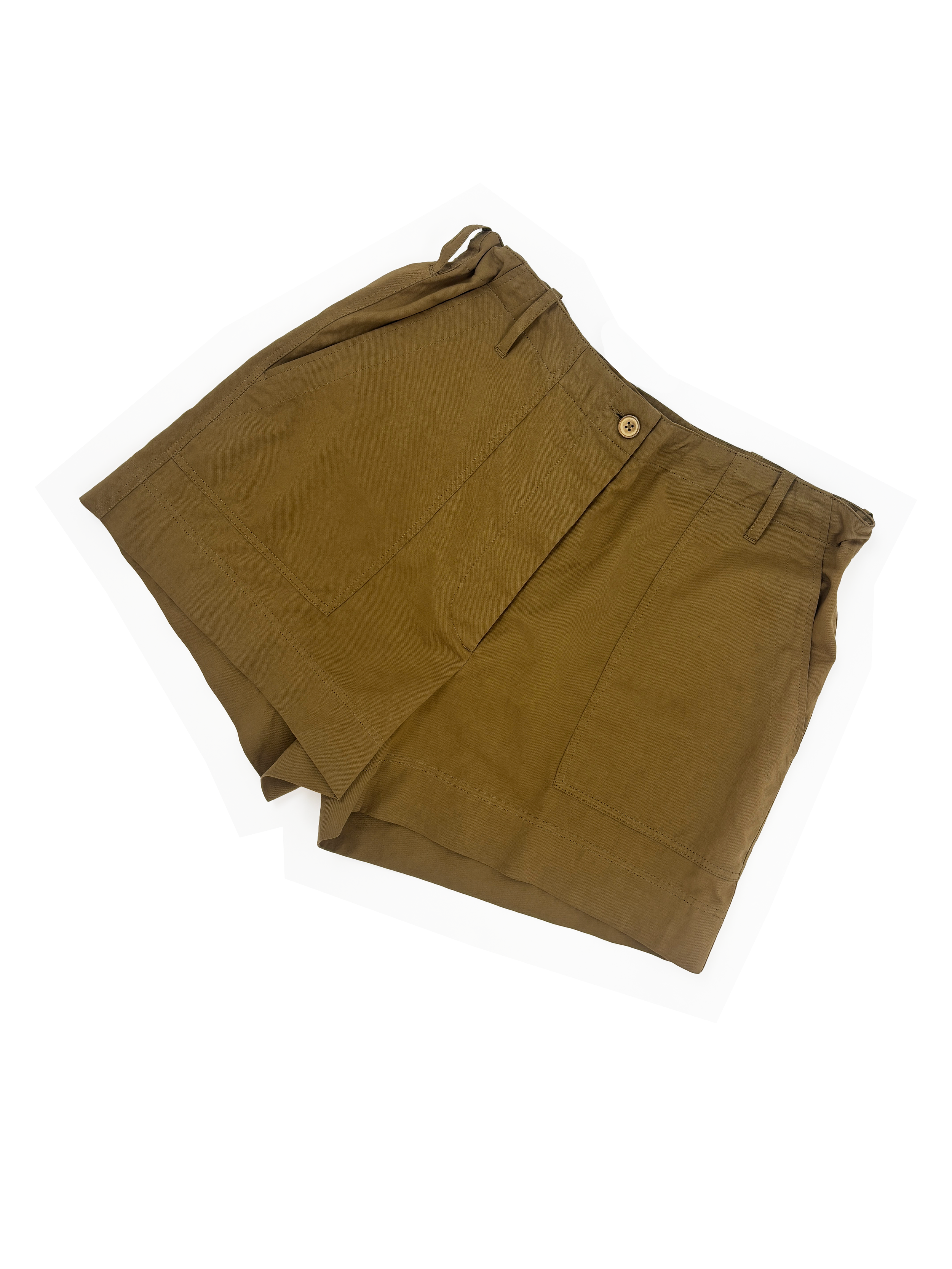 Dries Van Noten tan wide leg shorts