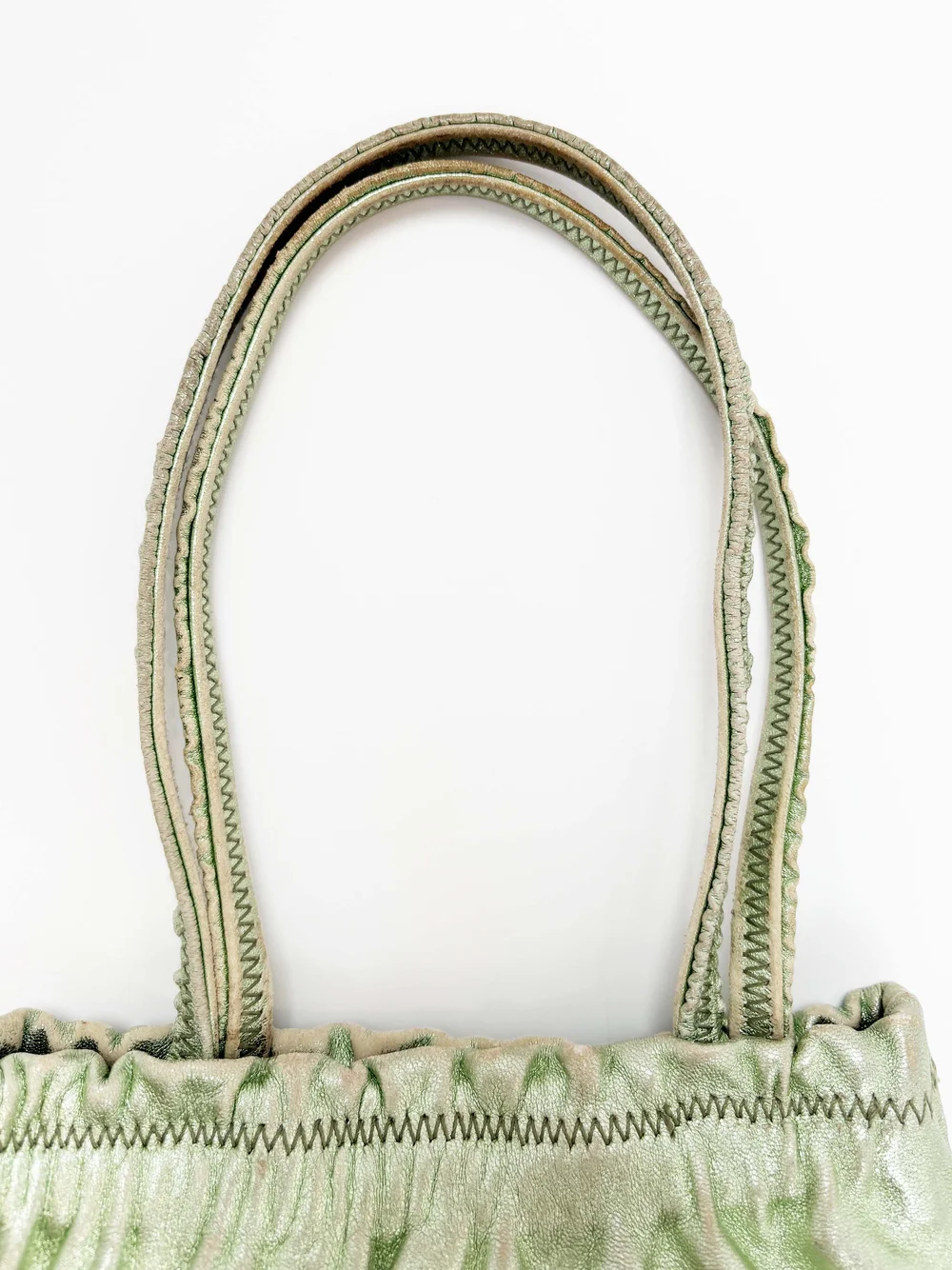 Miu Miu green metallic leather bag — JAMES VELORIA