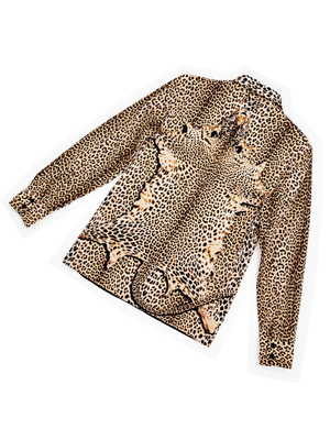 Jean Paul Gaultier Homme F/W 1998 leopard pelt reversible shirt