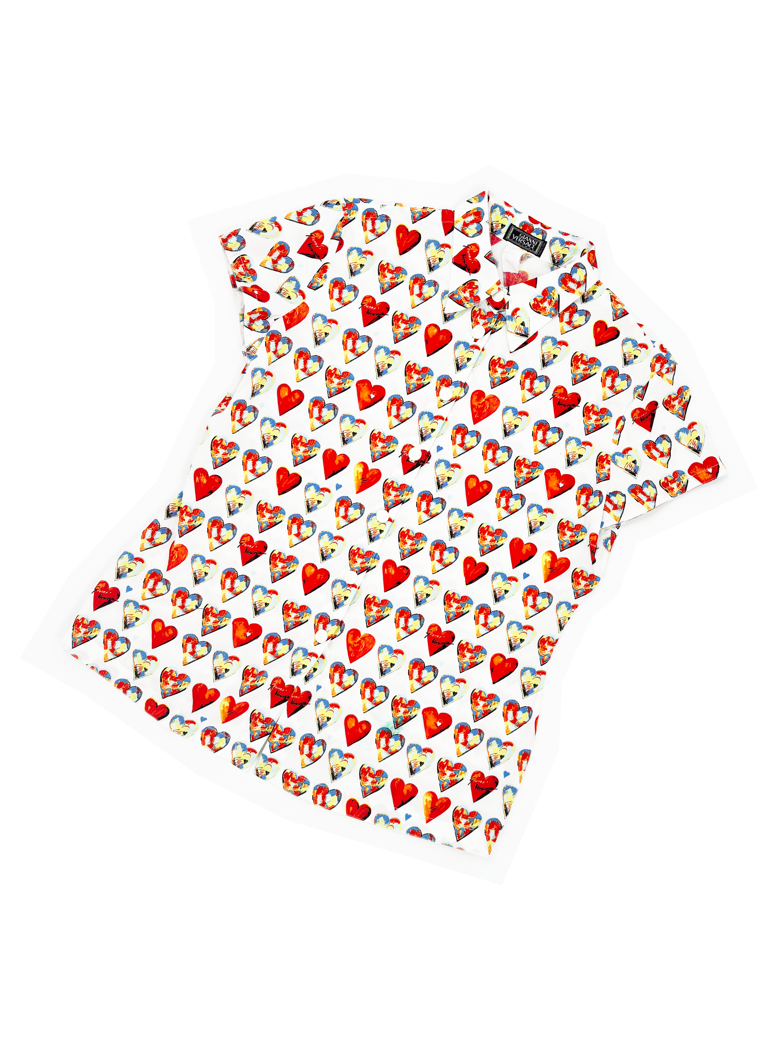 Gianni Versace S/S 1997 heart print shirt