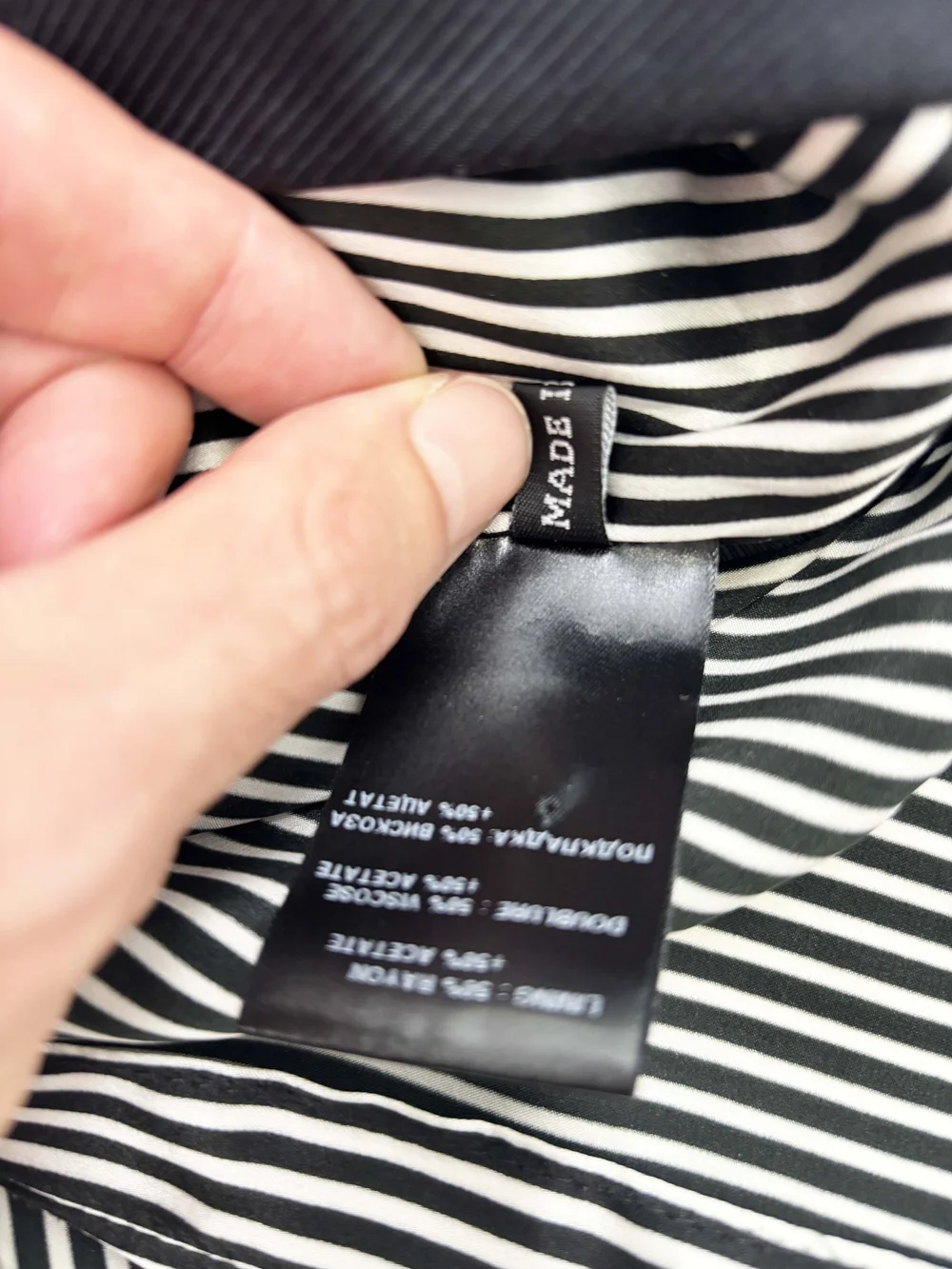 ann demeulemeester ストライプブルゾン Ann Demeulemeester striped back jacket — JAMES VELORIA