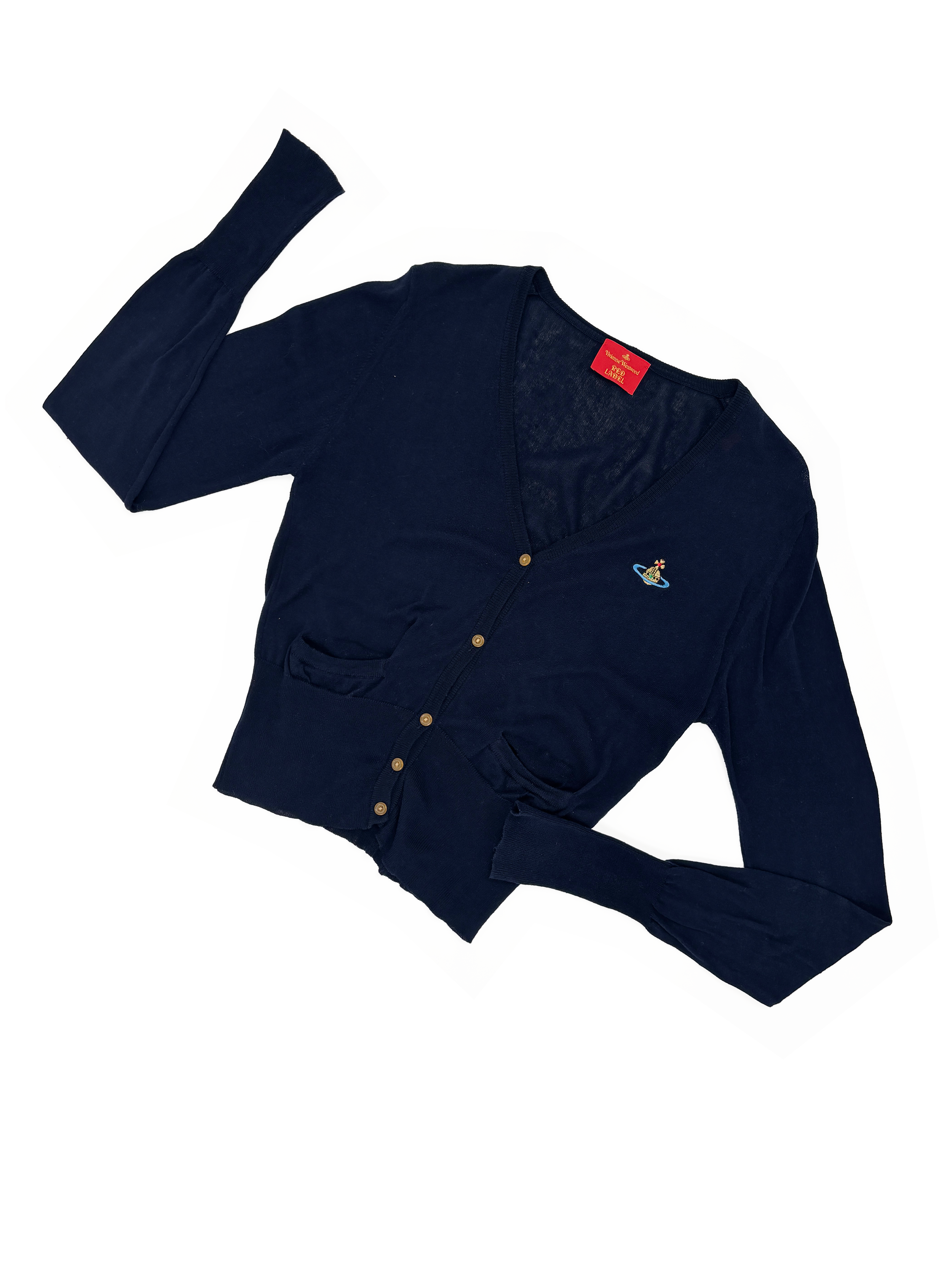 Vivienne Westwood 90s navy cotton cardigan