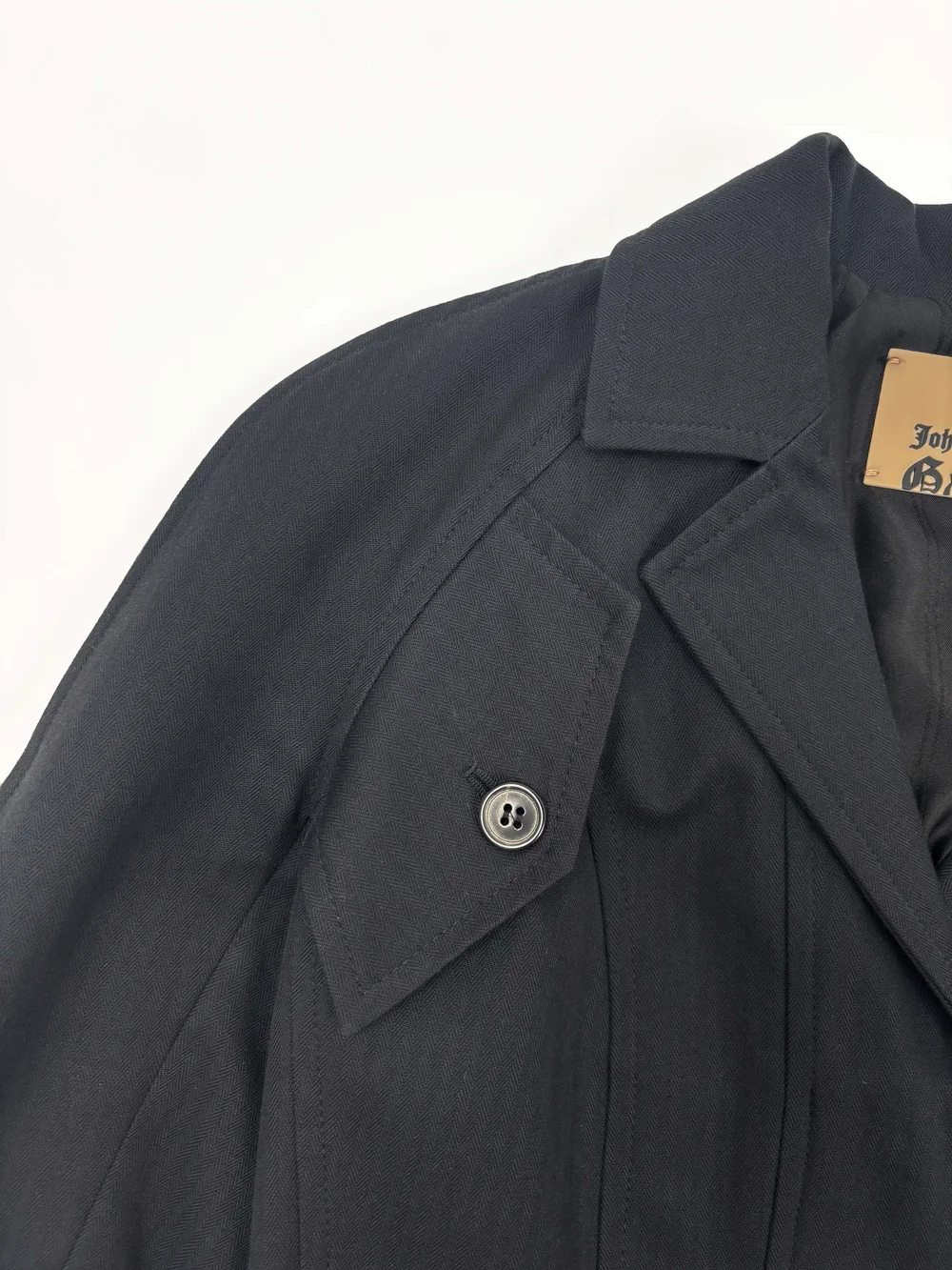 John Galliano F/W 2003 leather trim jacket — JAMES VELORIA