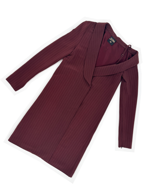 burgundy knit dress long sleeve Louanne Slinky Long Sleeve Maxi Dress / Burgundy | MESHKI