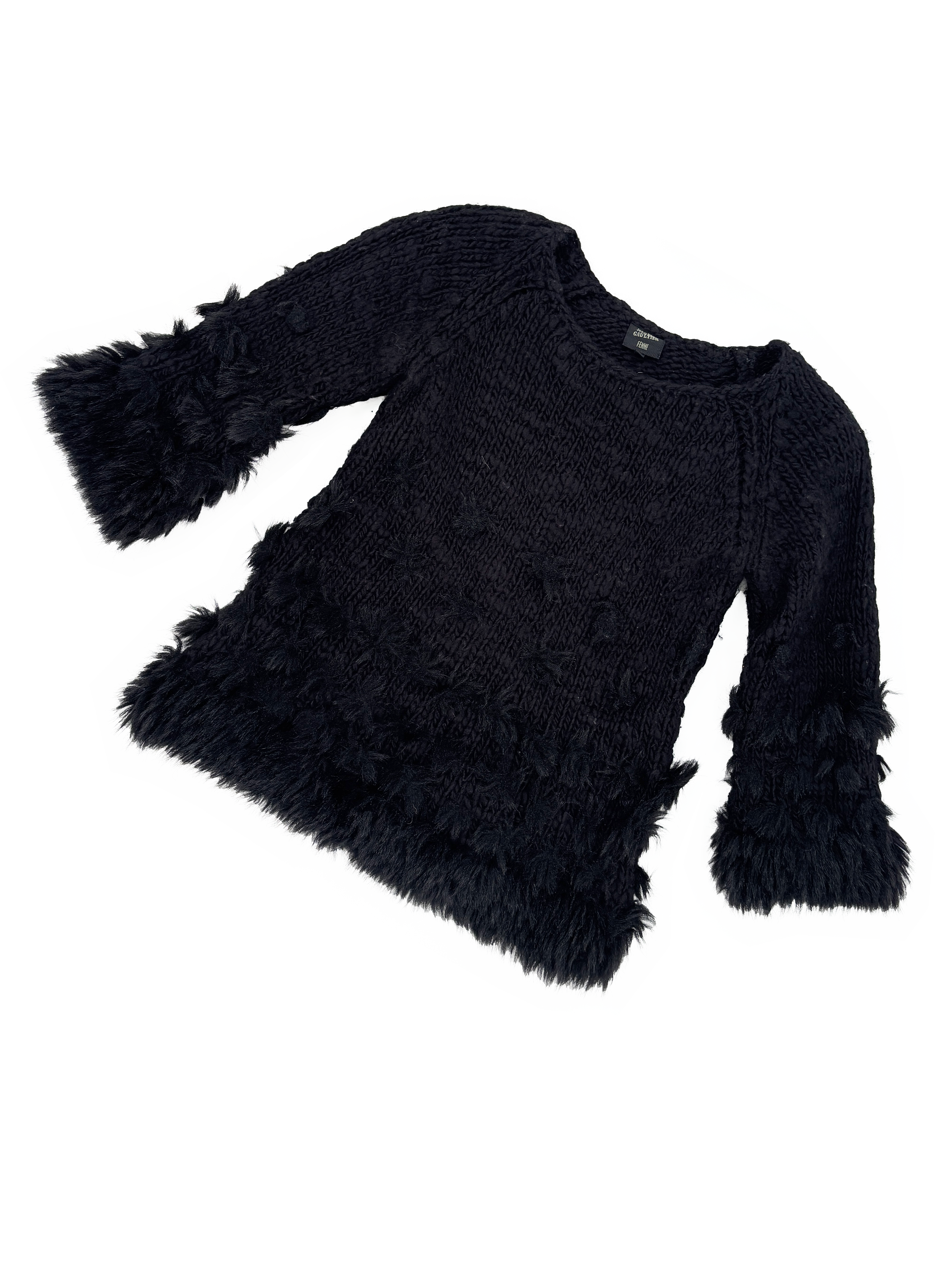 Jean Paul Gaultier furry tuft sweater