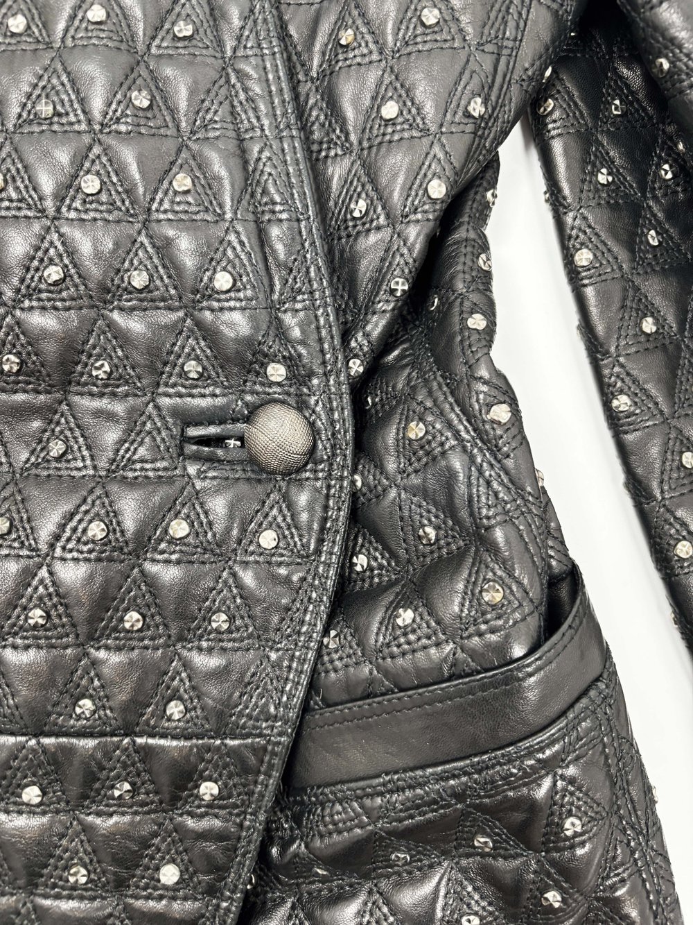 Gianni Versace F/W 1989 studded leather coat — JAMES VELORIA