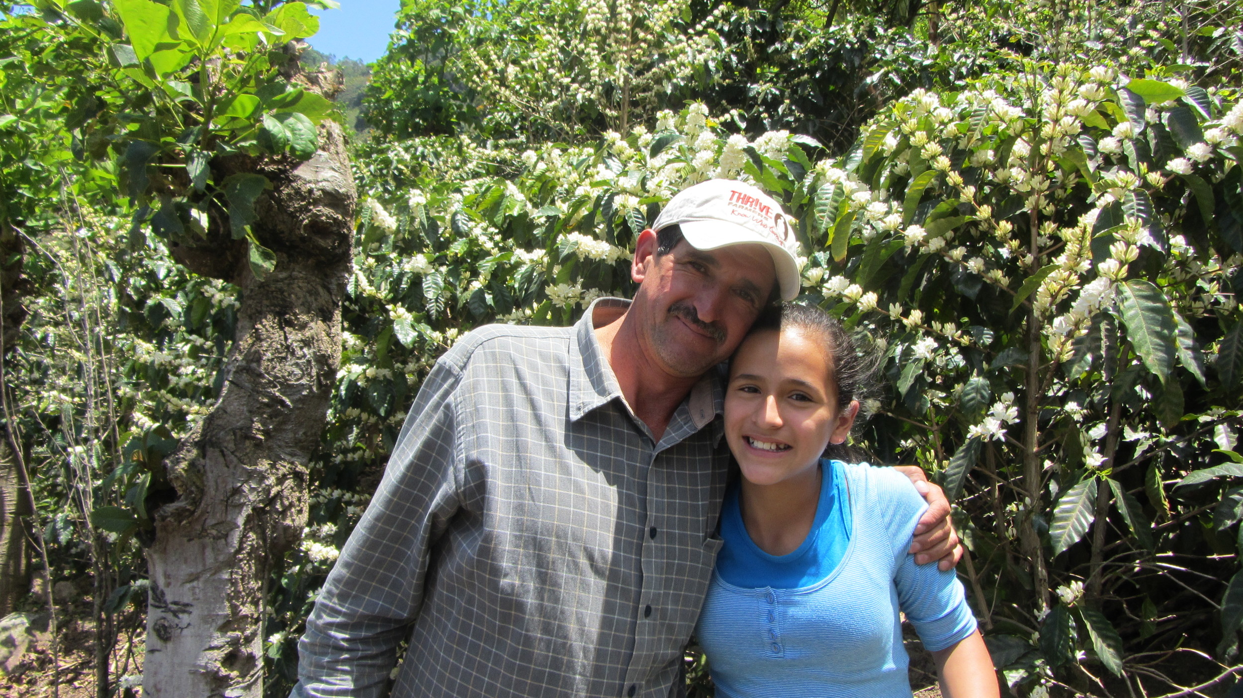 Don Franco and his daughter at their farm