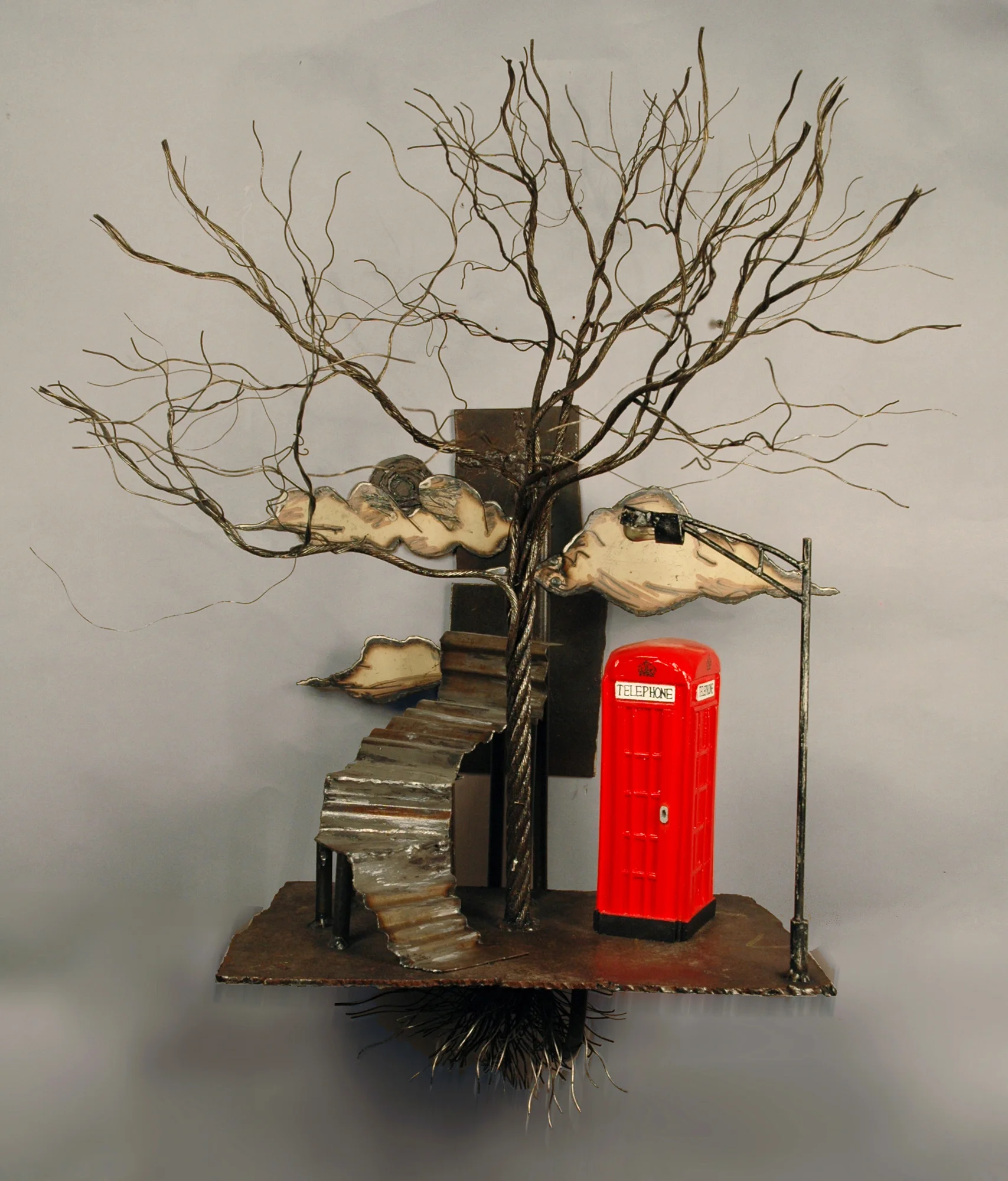 12. Assignment: Fabrication Media: Wood, steel, paint Dimensions: 35"h x 34"w x 17"d