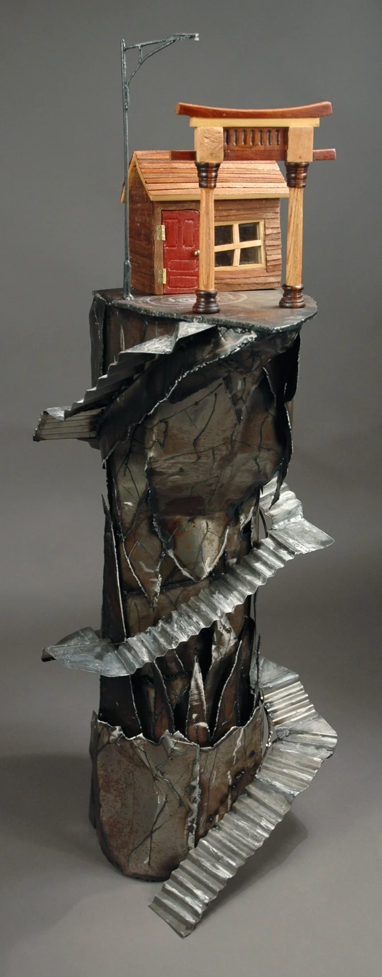 15. Assignment: Independent Project Media: Wood, steel, chalk, paint Dimensions: 55"h x 19"w x 17"d