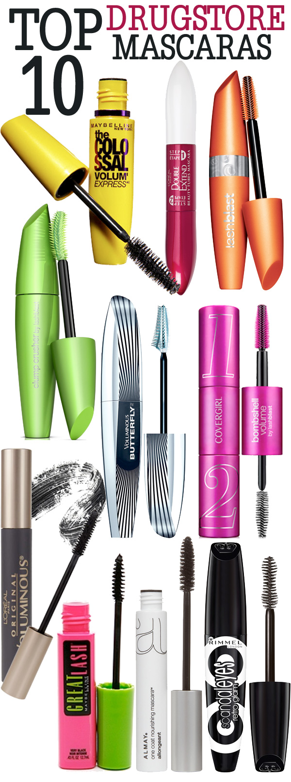 Top Drugstore Mascaras. — Beautiful Makeup