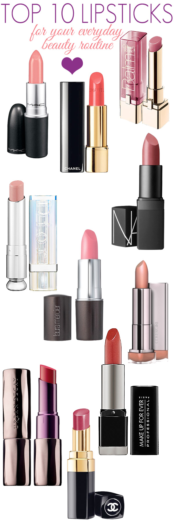 Top 10 Favorite Lipsticks. — Beautiful Makeup Search